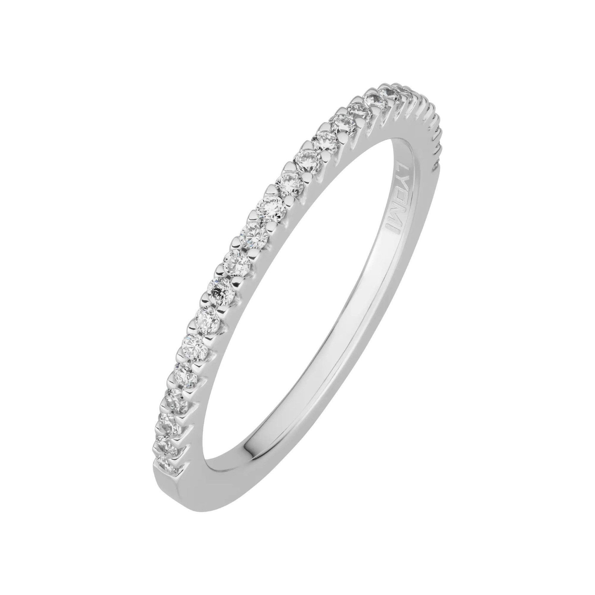 Fingerring 585/- Weißgold 25 synth. Diam. 0,28 ct.