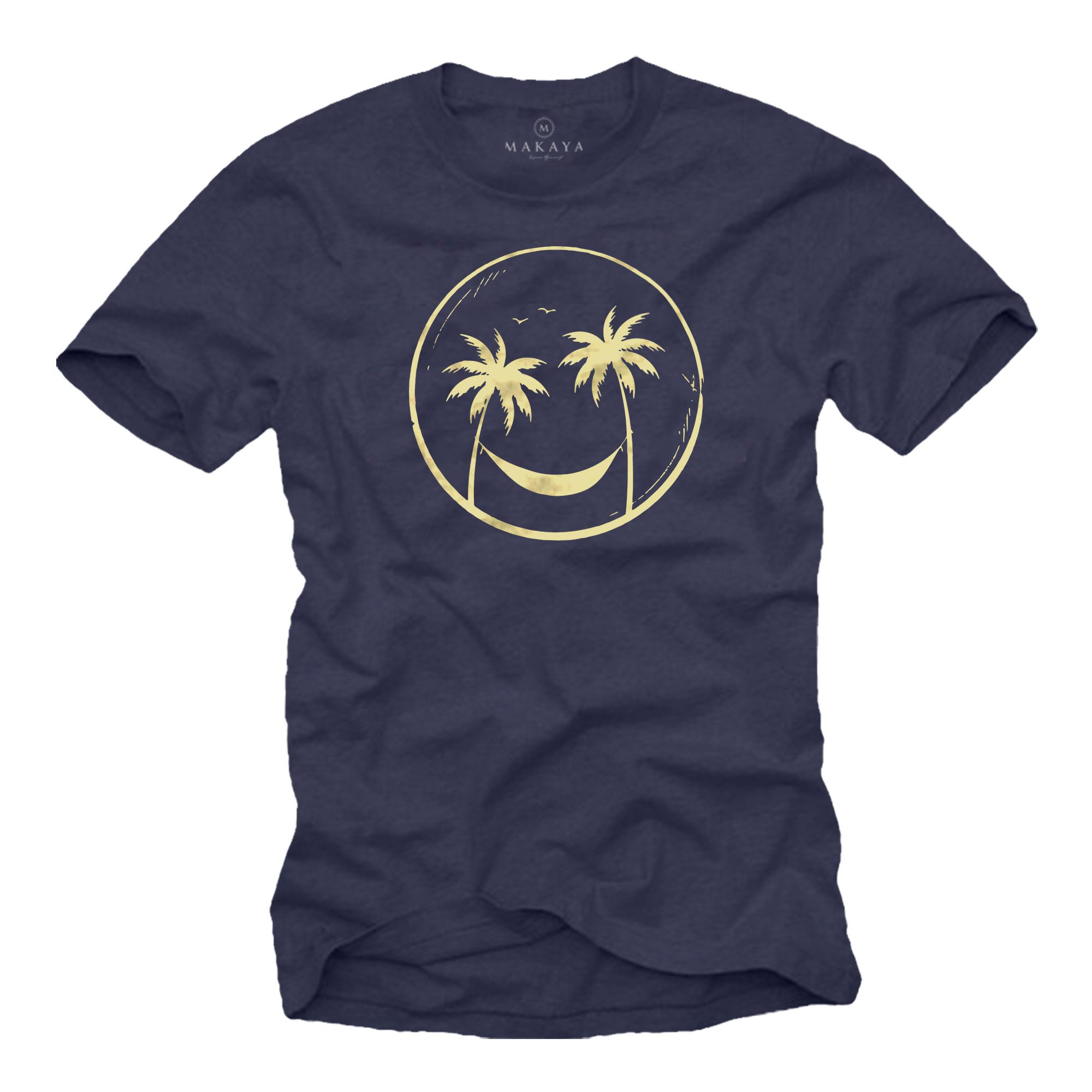 T-Shirt Lustiges Printshirt für Herren – Palmen, Sonne & Strand-Motiv