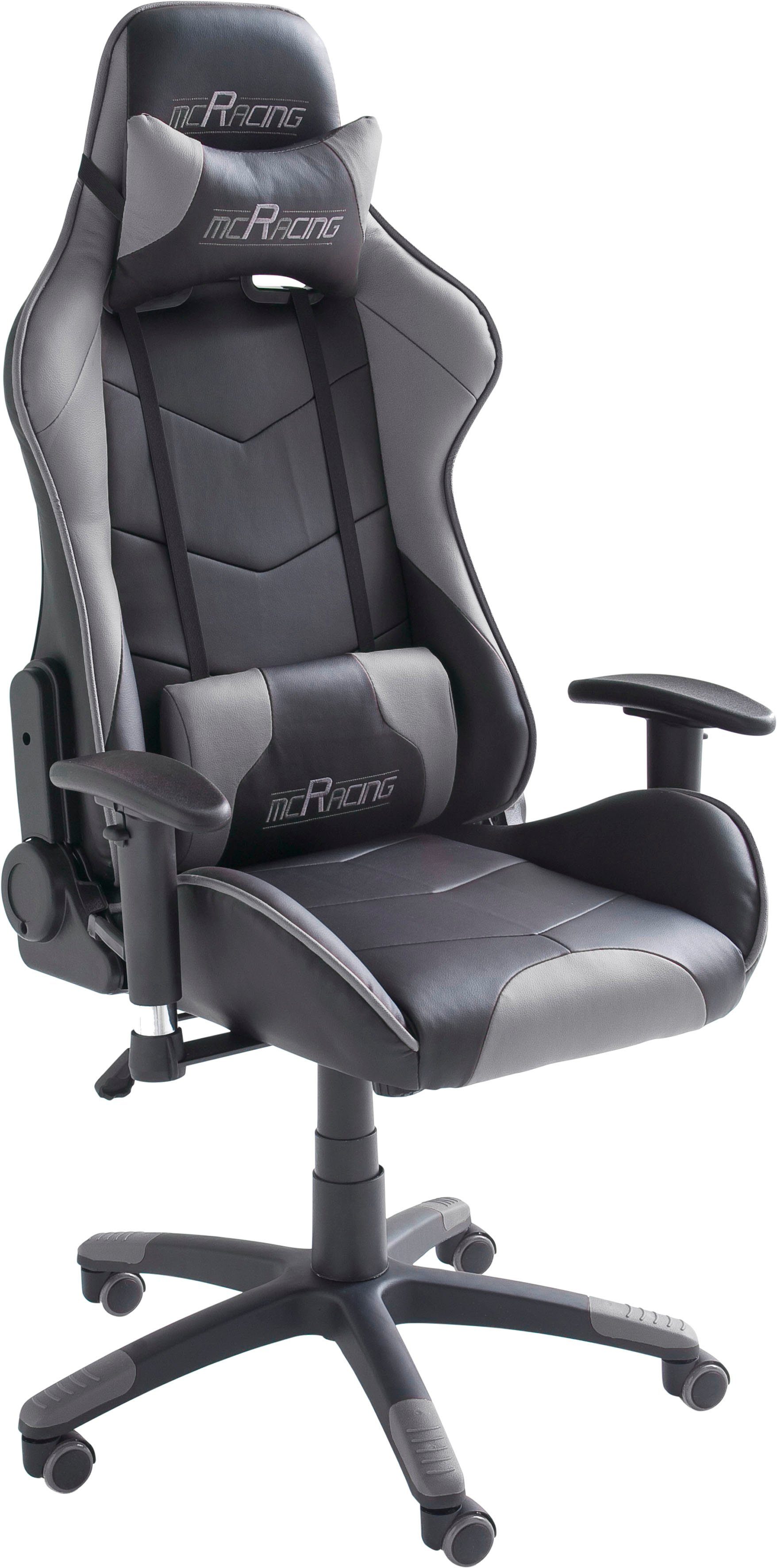 MCA furniture Gaming-Stuhl MC Racing Gaming-Stuhl (Set, 1 St), MC Racing Gaming-Stuhl schwarz-grau | schwarz-grau | Stühle