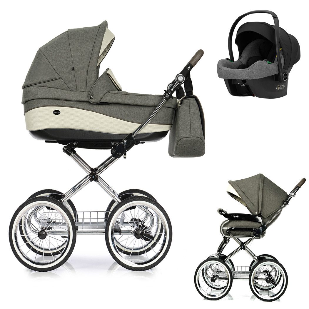 Roan Kombi-Kinderwagen Emma Classic 4 in 1 mit Sportsitz, Autositz und Zubehör in 7 Цвета(ов)