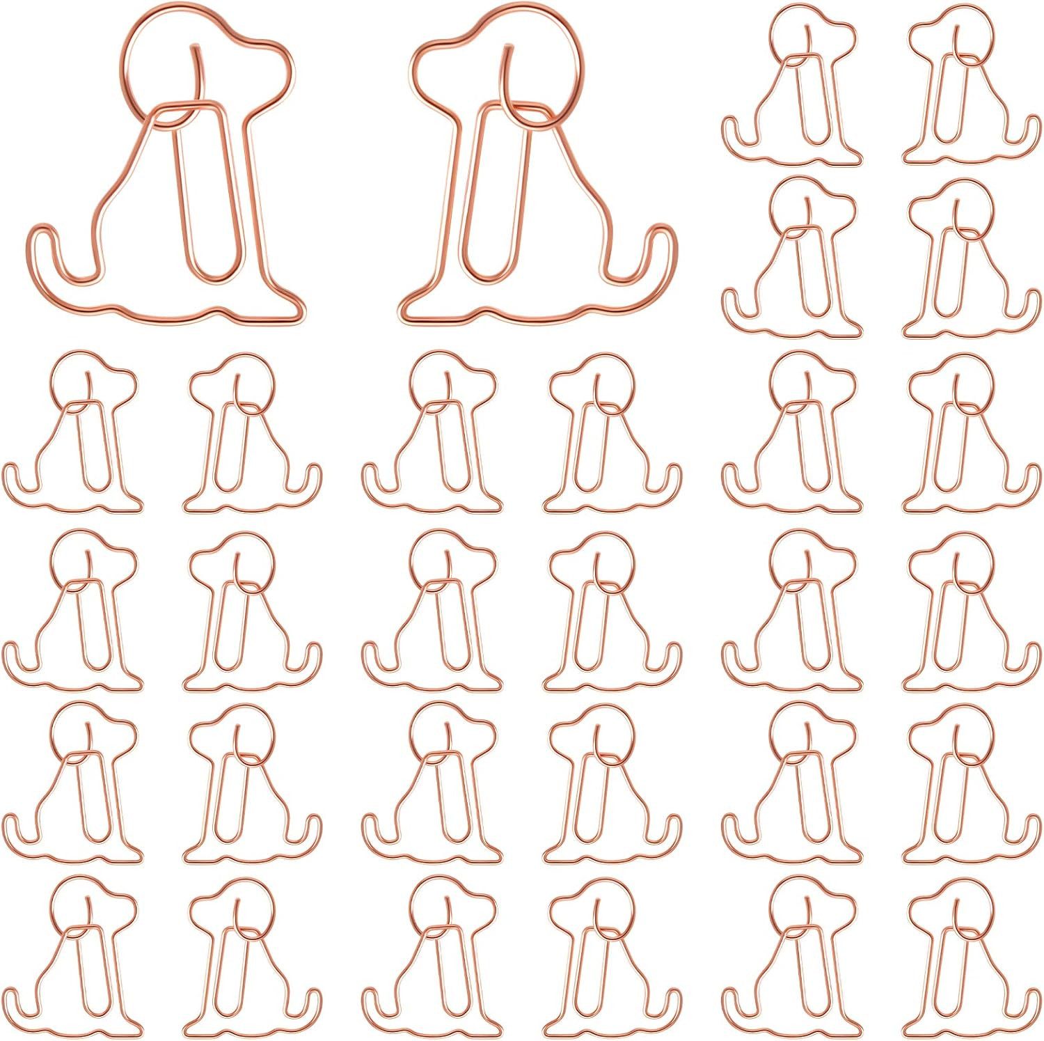 FELIXLEO Büroklammer Hund Büroklammern 50 Pcs, für Büro Schule Hause Notebook Poster Foto