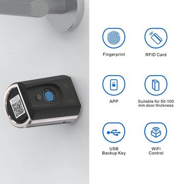 WE.LOCK Türschließer TouchEBL41, RFID-Karte, Kapazität 100 Fingerabdrücke, App-Kontrolle