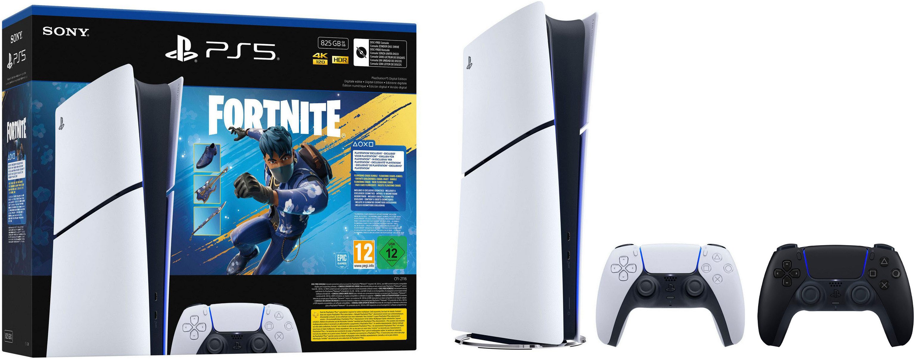 PS5 Digital – Fortnite Erblühendes-Chaos-Bundle inkl. DS Schwarz