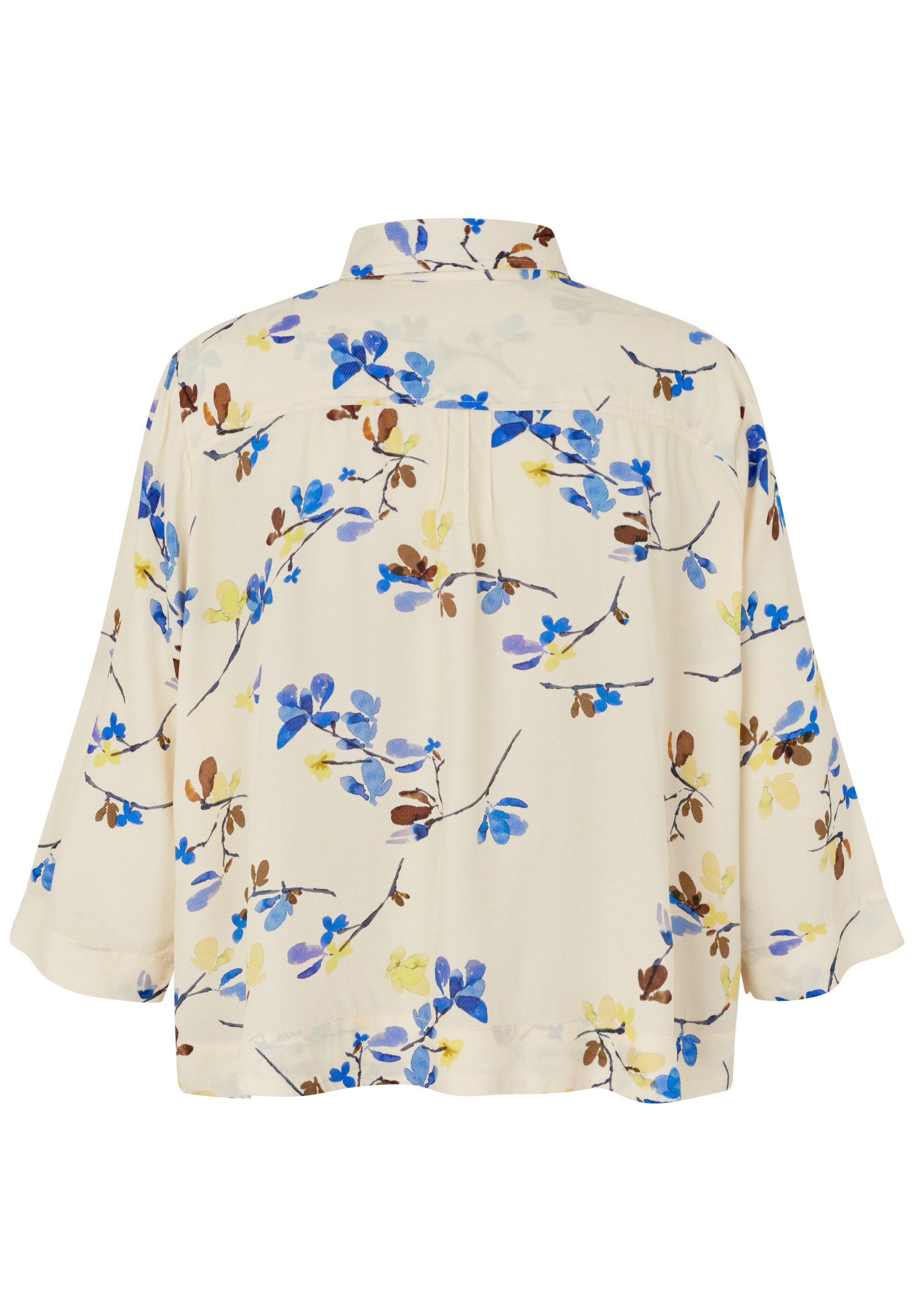 Masai Poloshirt MaIbilisan kurzer kastiger Schnitt, floral Druck
