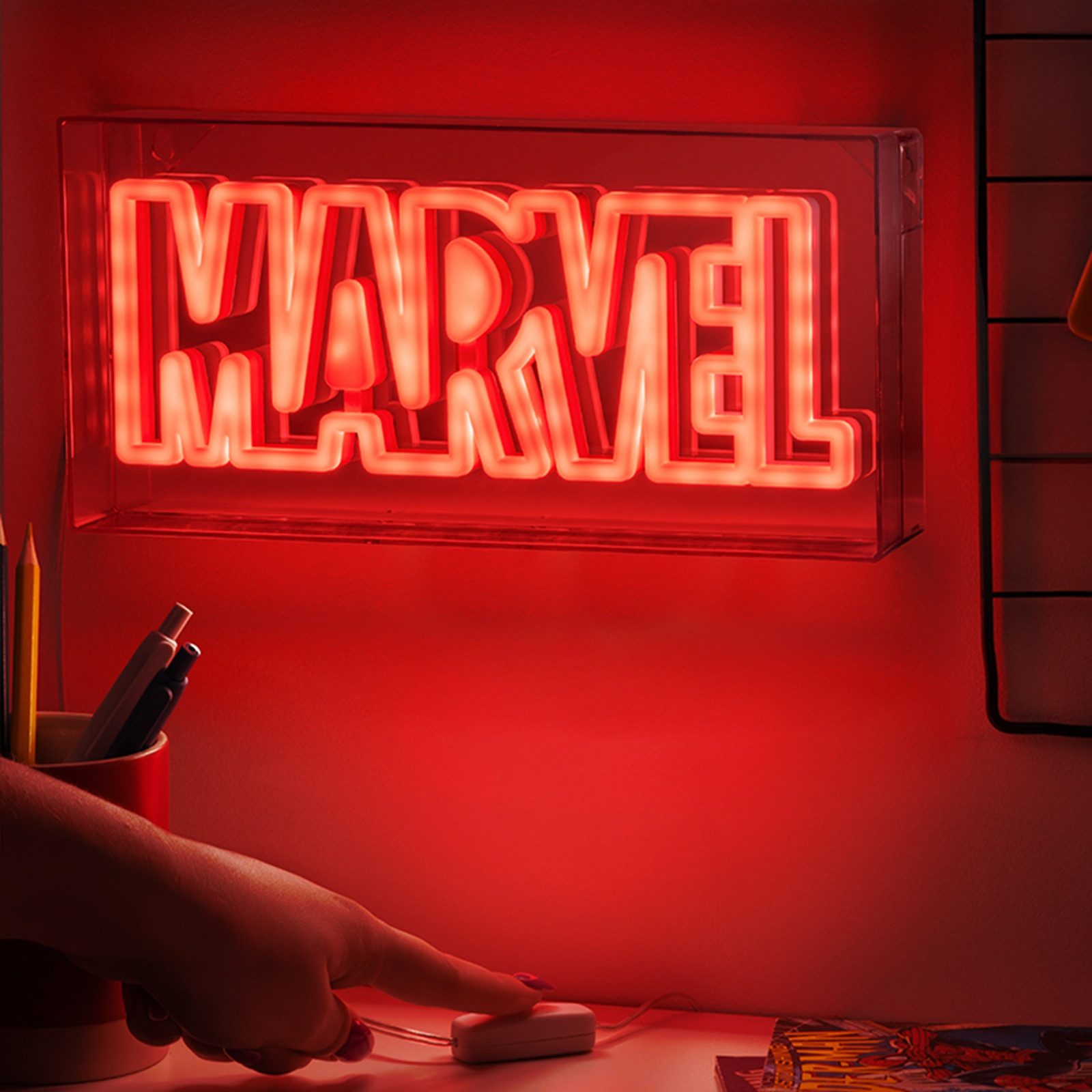 Paladone Dekolicht Marvel Logo LED Neonlicht, LED fest integriert, freisteh günstig online kaufen