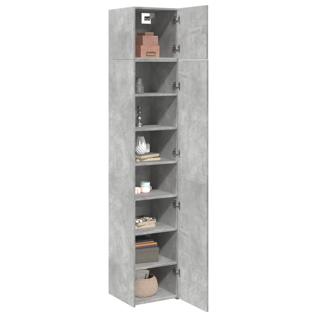vidaXL Sideboard Hochschrank Schmal Betongrau 40x42,5x225 günstig online kaufen