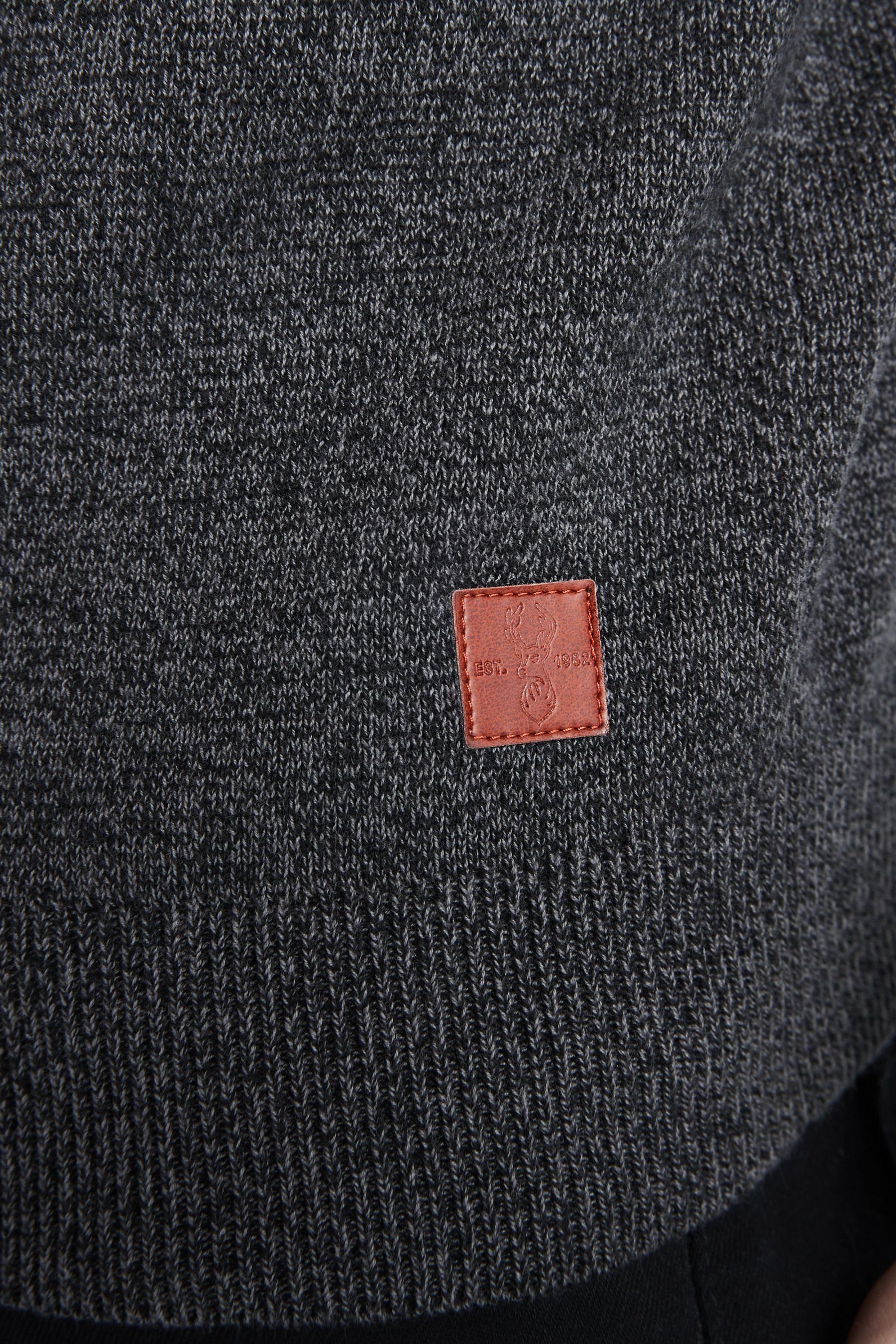 Herren Pullover Next Troyer Premium-Baumwollpullover mit Reißverschluss