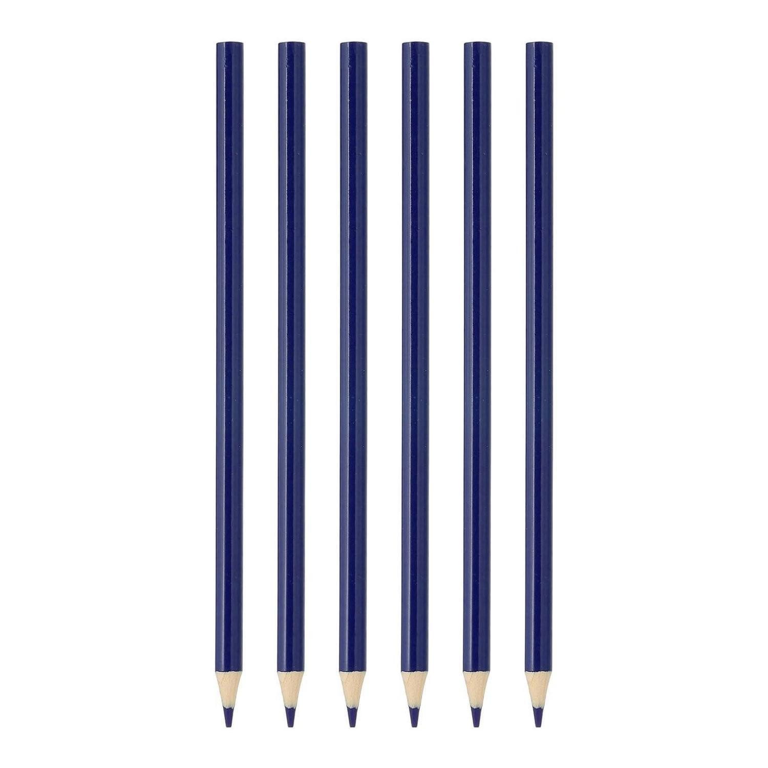 LuxusKollektion Buntstift Buntstift-Set 6er Blau Holz Ölfarbe