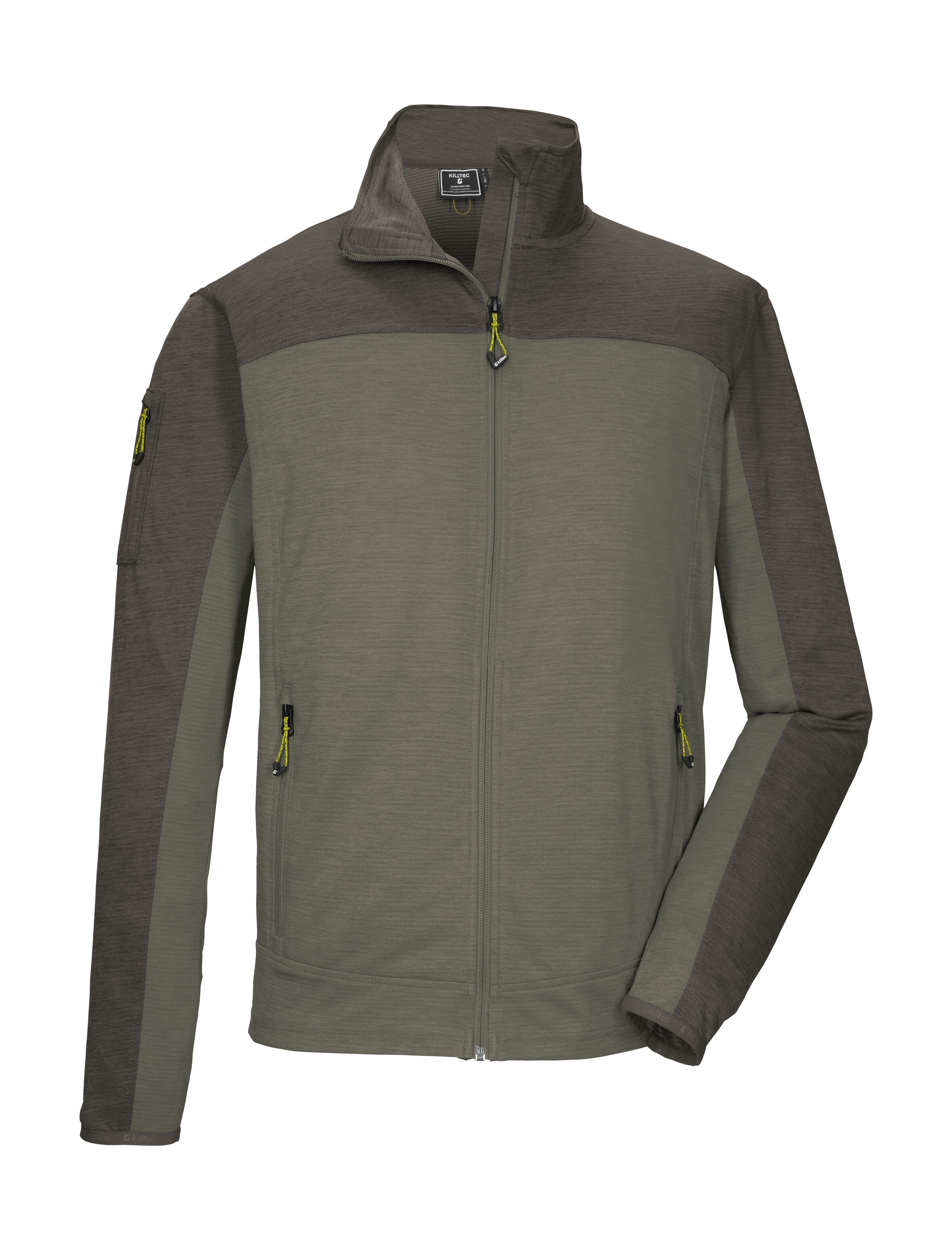 Killtec Strickjacke KOS 42 MN FLX JCKT Sportive Colourblock-Jacke, Kinnschutz, verschließbare Taschen