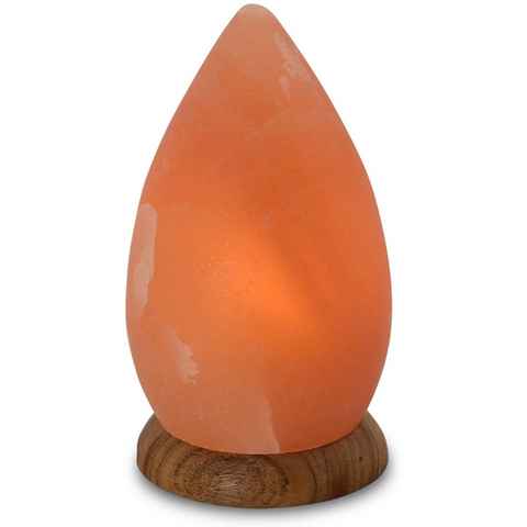 HIMALAYA SALT DREAMS Salzkristall-Tischlampe Drop, Leuchtmittel wechselbar, Warmweiß, Handgefertigt aus Salzkristall - jeder Stein ein Unikat, H: ca.20 cm