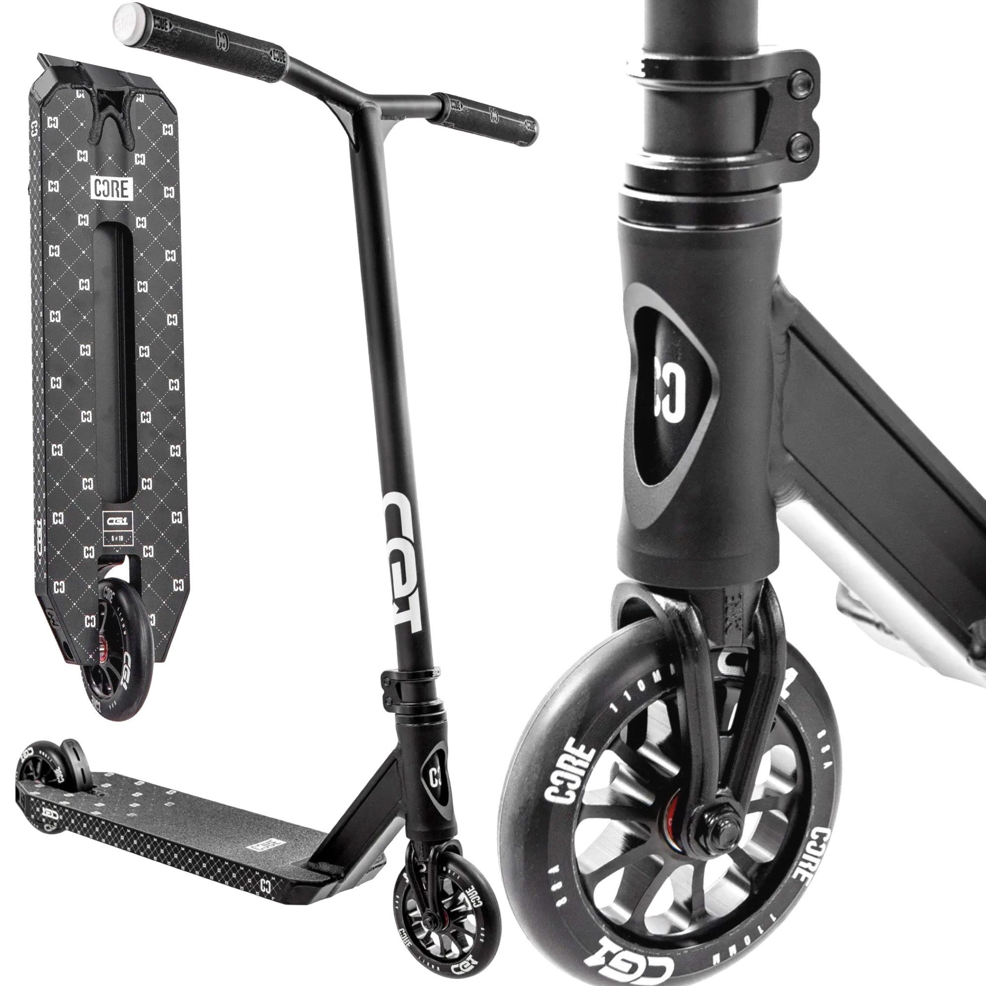 Stuntscooter CORE CG1 Stunt-Scooter Park H=81cm Schwarz