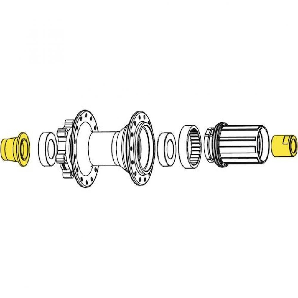 Sunringle Vorderradnabe SUNringle Endkappen HR für SRC, SRC Comp und SRX QR/XD Schwarz - zuver