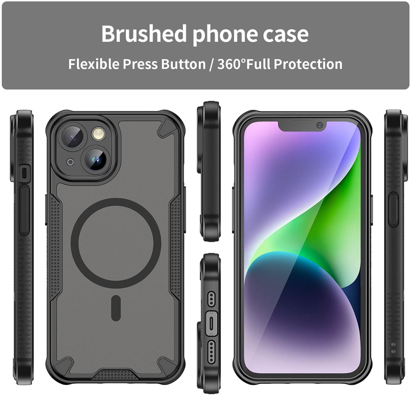 CoolGadget Handyhülle Defender Series Handy Hülle für Apple iPhone 14 6,1 Zoll, Magsafe TPU Schlicht Robust Schutzhülle für iPhone 14 Hülle