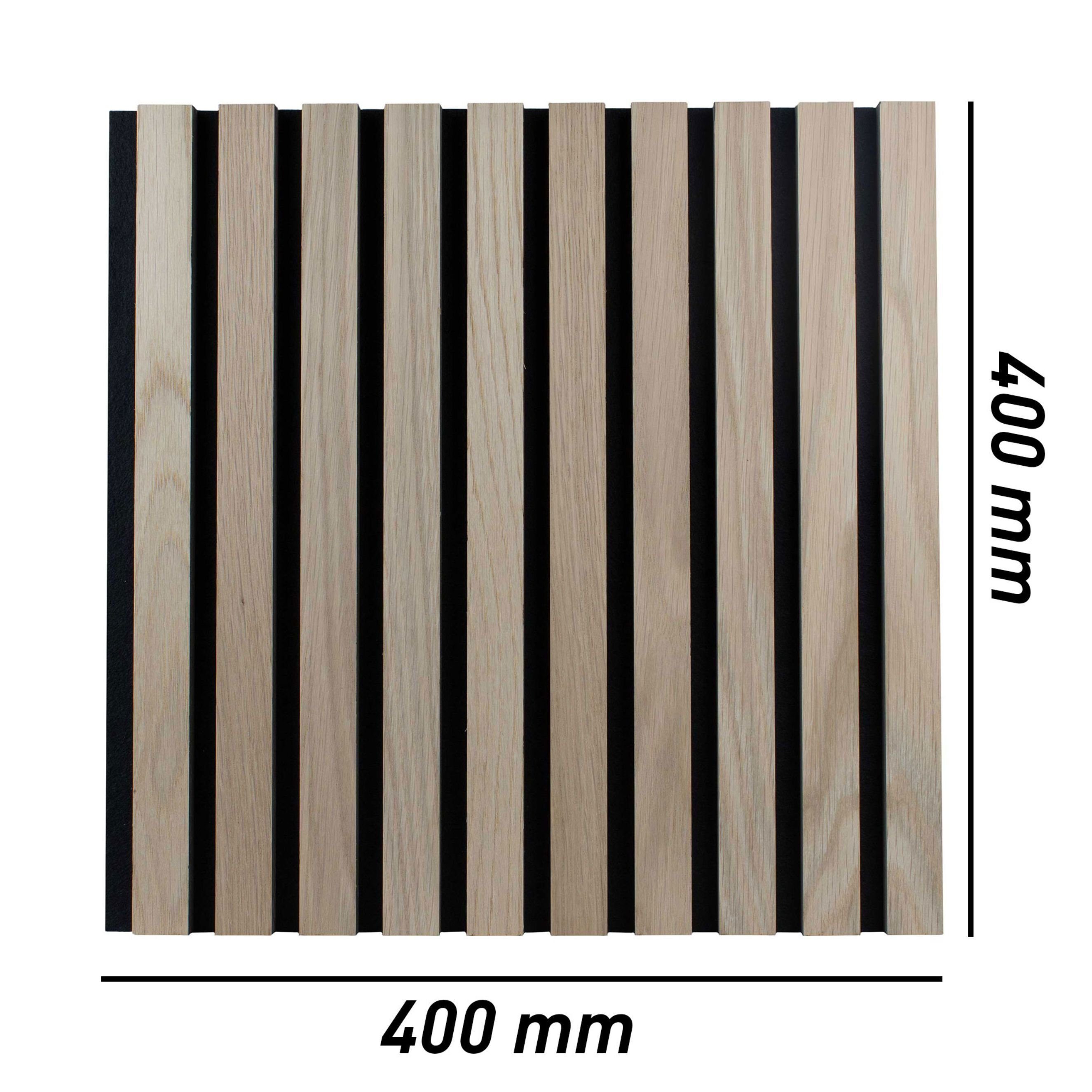 PROVISTON 3D Wandpaneel 400 x 400 x 21 mm, Eiche natur, Holz furniert