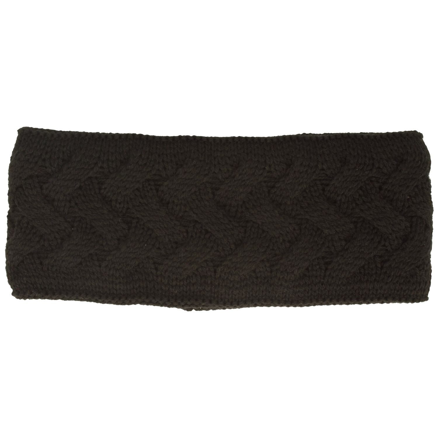 Breiter Stirnband Zopfstrick-Stirnband mit Fleecefutte günstig online kaufen