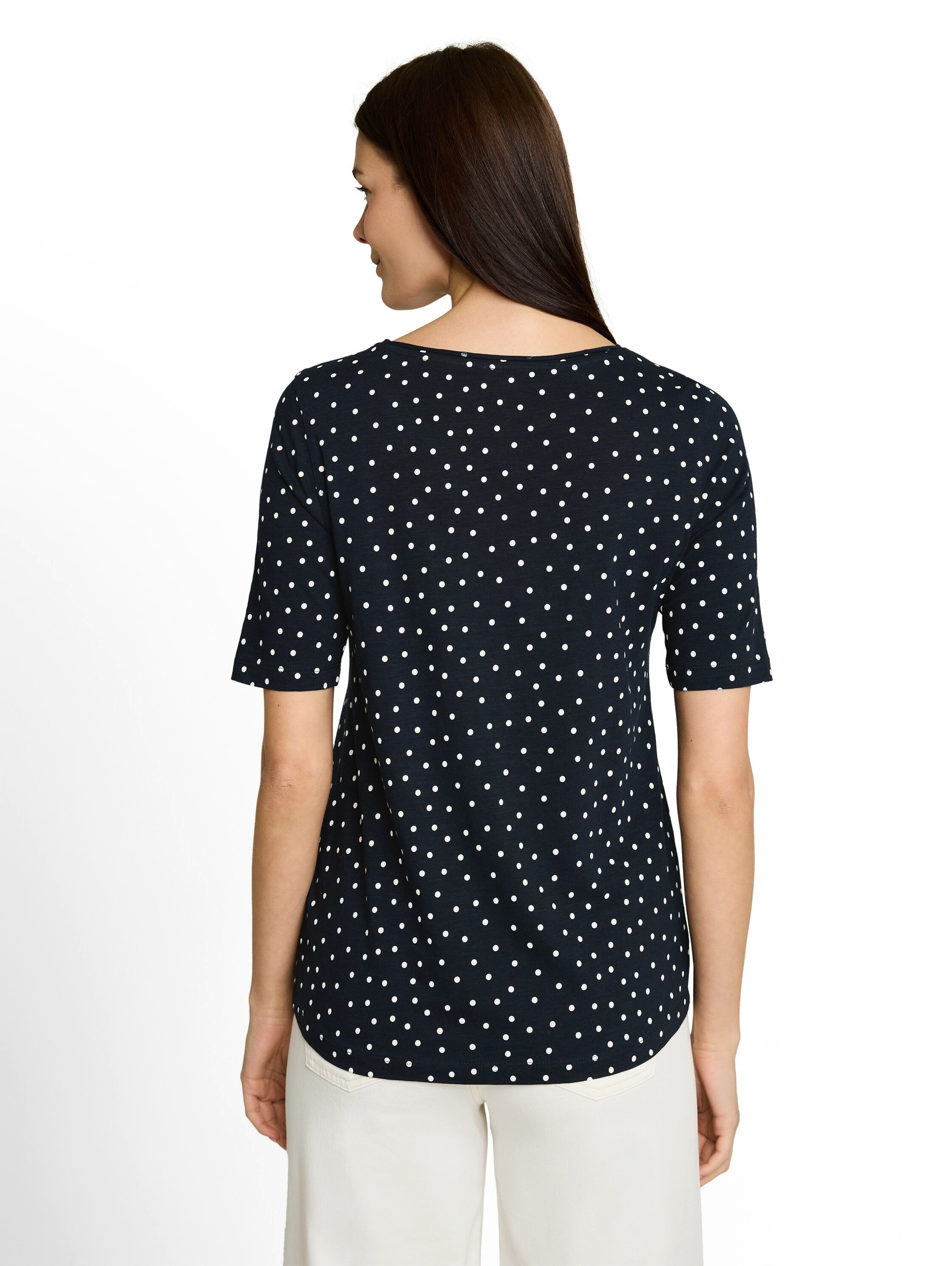 TOM TAILOR Rundhalsshirt Sommershirt mit Punkten