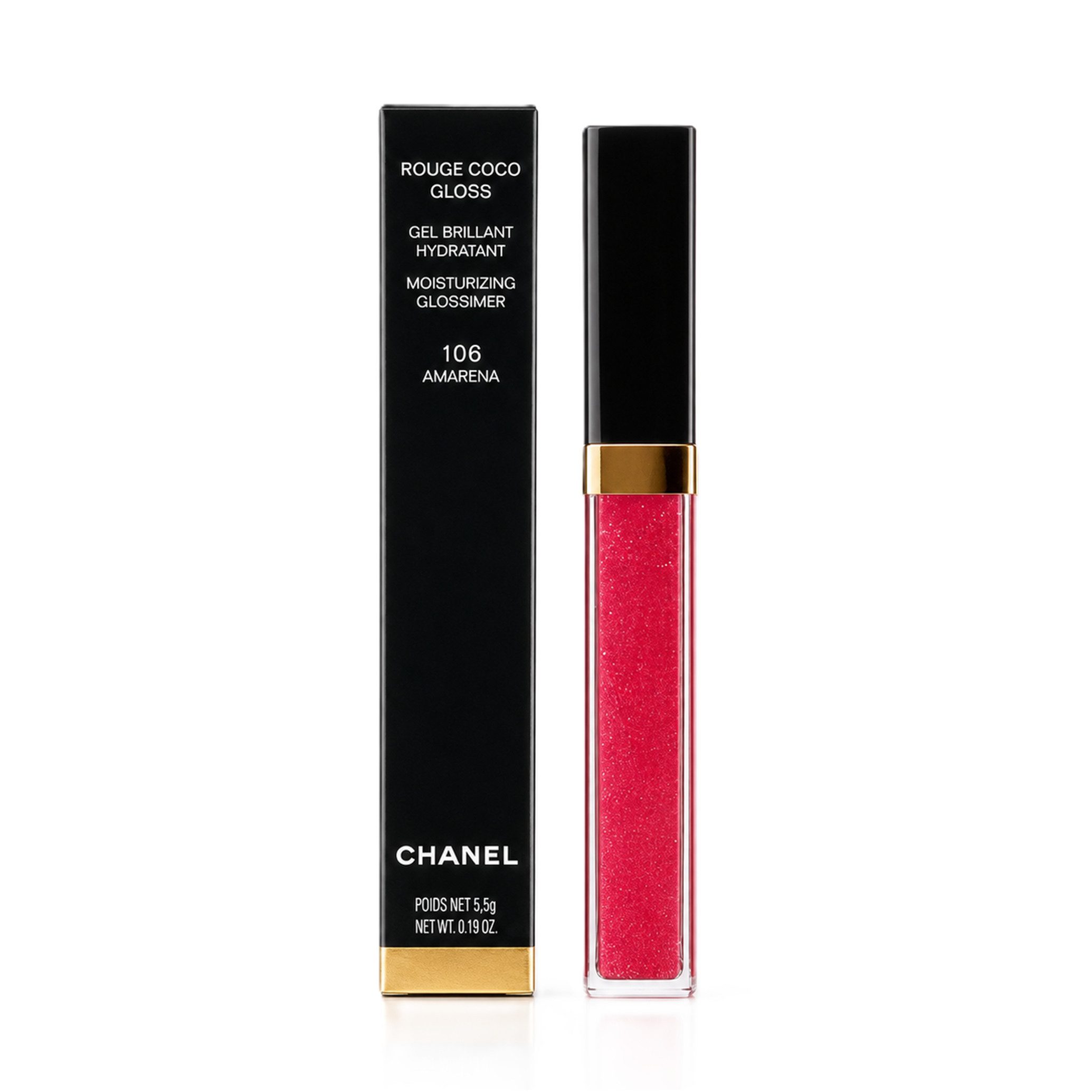 CHANEL Lipgloss Chanel Rouge Coco Gloss Moisturzing Glossimer 106 Amarena 5,5g