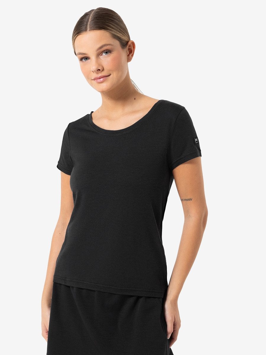 SUPER.NATURAL T-Shirt für Damen, Merino MIDSUMMER TEE figurbetont, atmungsaktiv