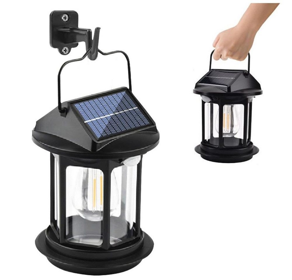 feinlux LED Solarleuchte mit Bewegungsmelder, 4 Modi, LED fest integriert, Tageslichtweiß, für Außen, Balkon und Terrasse