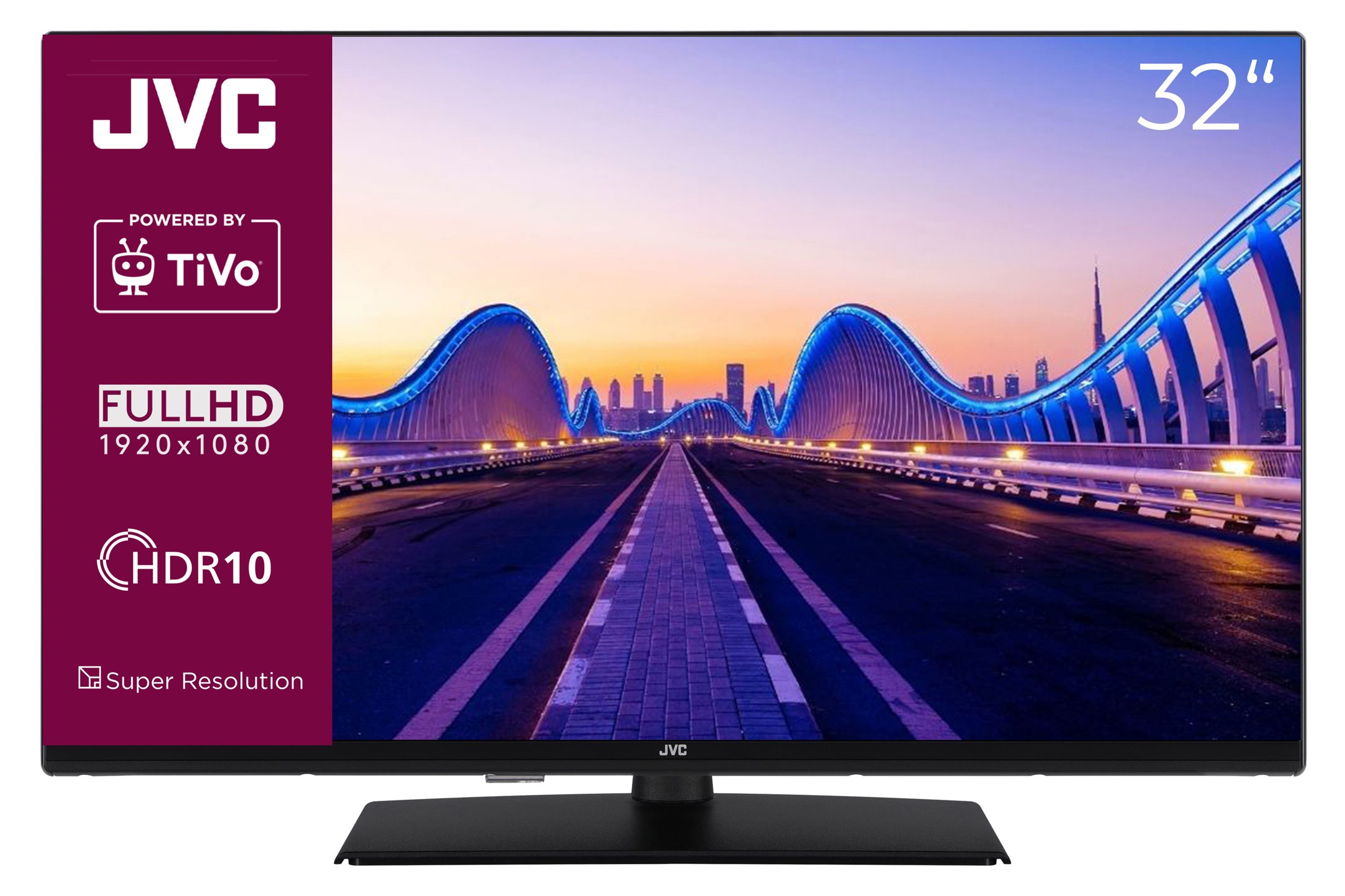 JVC LT-32VF5355 LCD-LED Fernseher (80 cm/32 Zoll, Full HD, Smart TV powered by TiVo, Smart TV powered by TiVo, HDR, Triple-Tuner, 6 Monate HD+ inkl)