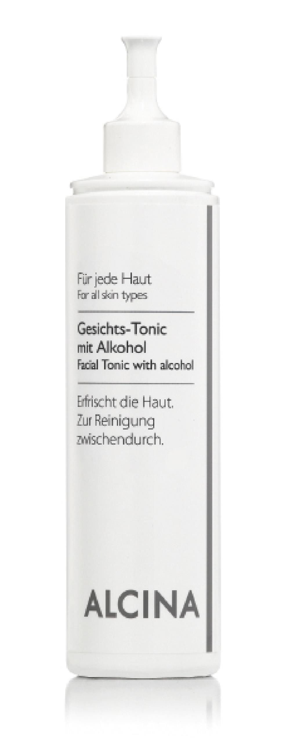 ALCINA 2-in-1 Gesichtswasser und Peeling ALCINA Gesichts-Tonic mit Alkohol 200 ml reinigt die Haut porentief und befreit sie von Unreinheiten mehr