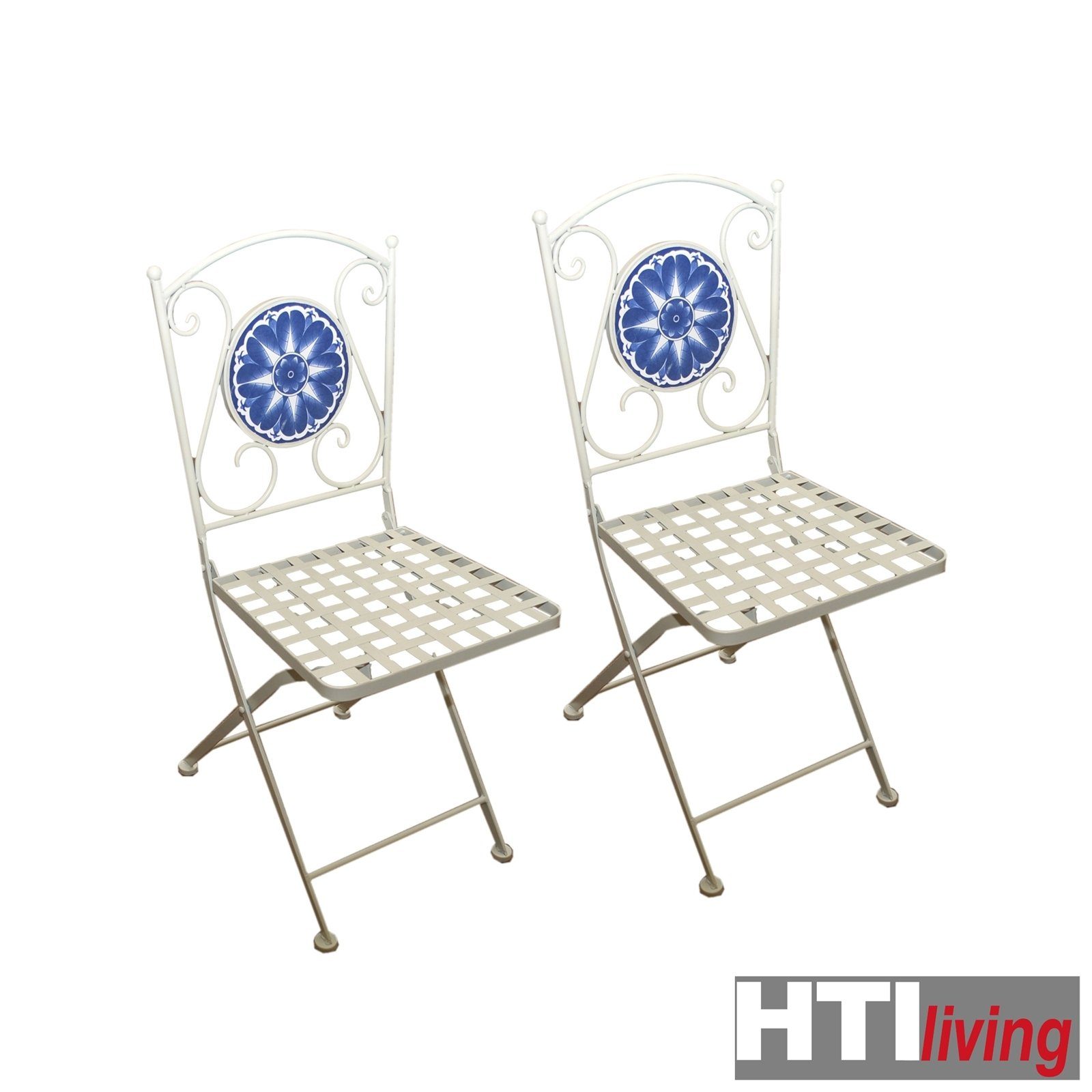 HTI-Living Gartenstuhl Metallstuhl 2er-Set Santorin (Set, günstig online kaufen