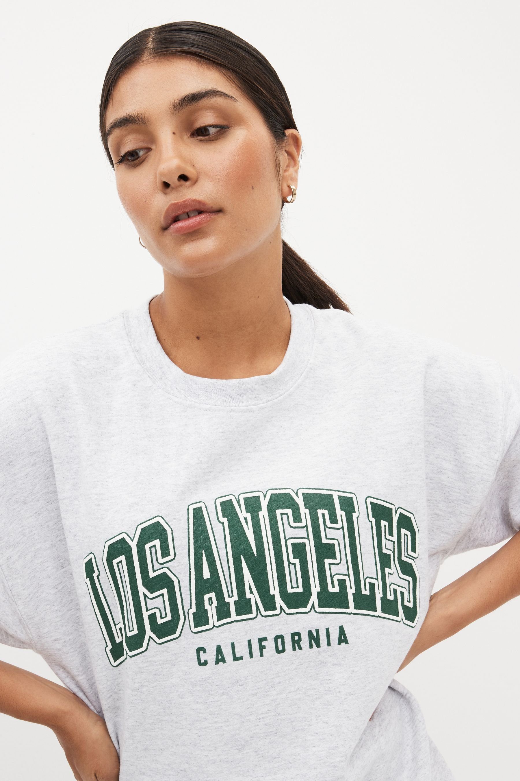 Los (1-tlg) Angeles Grey Next Kapuzensweatshirt Grafik-Sweatshirt