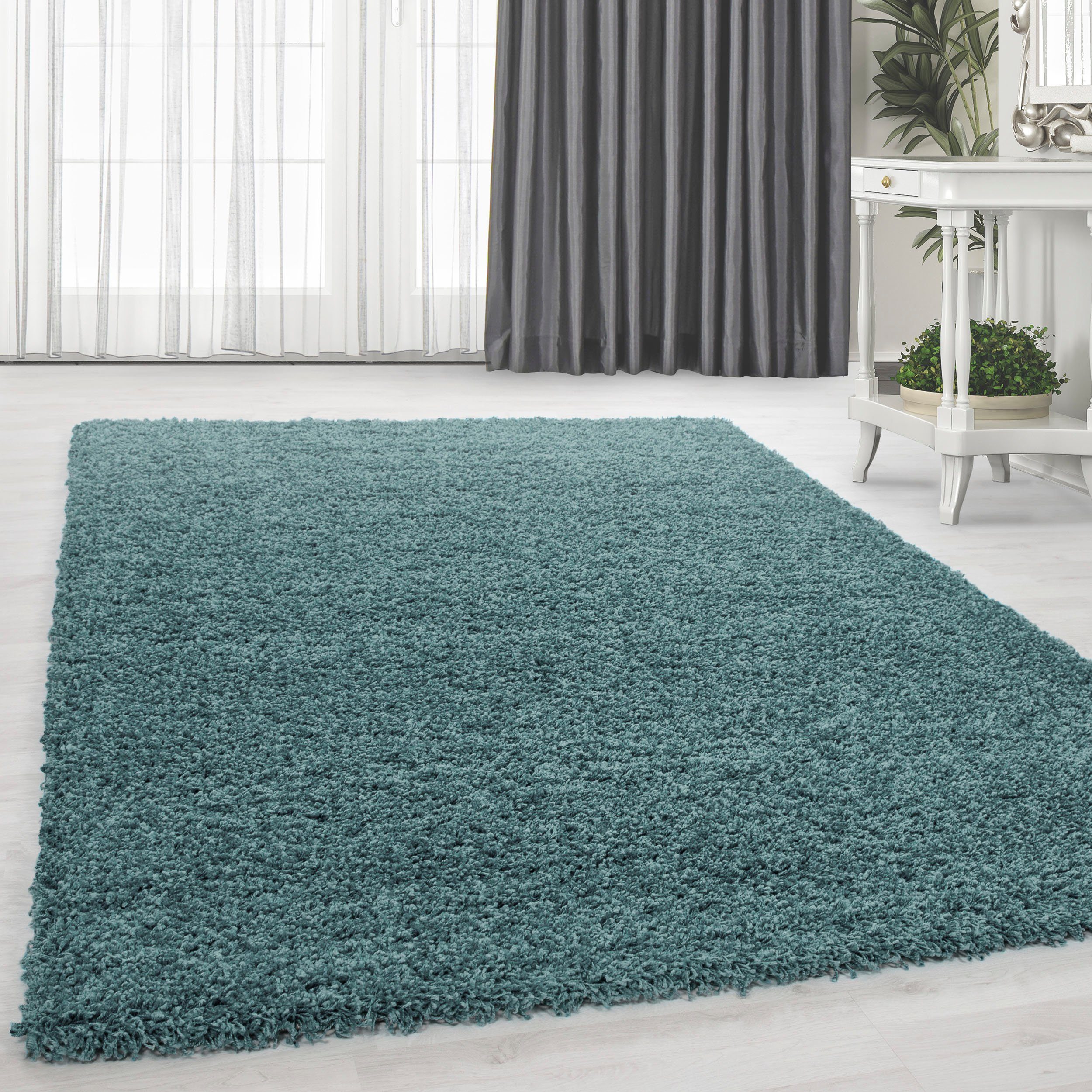 my home Hochflor-Teppich Viva, rechteckig, Höhe: günstig online kaufen