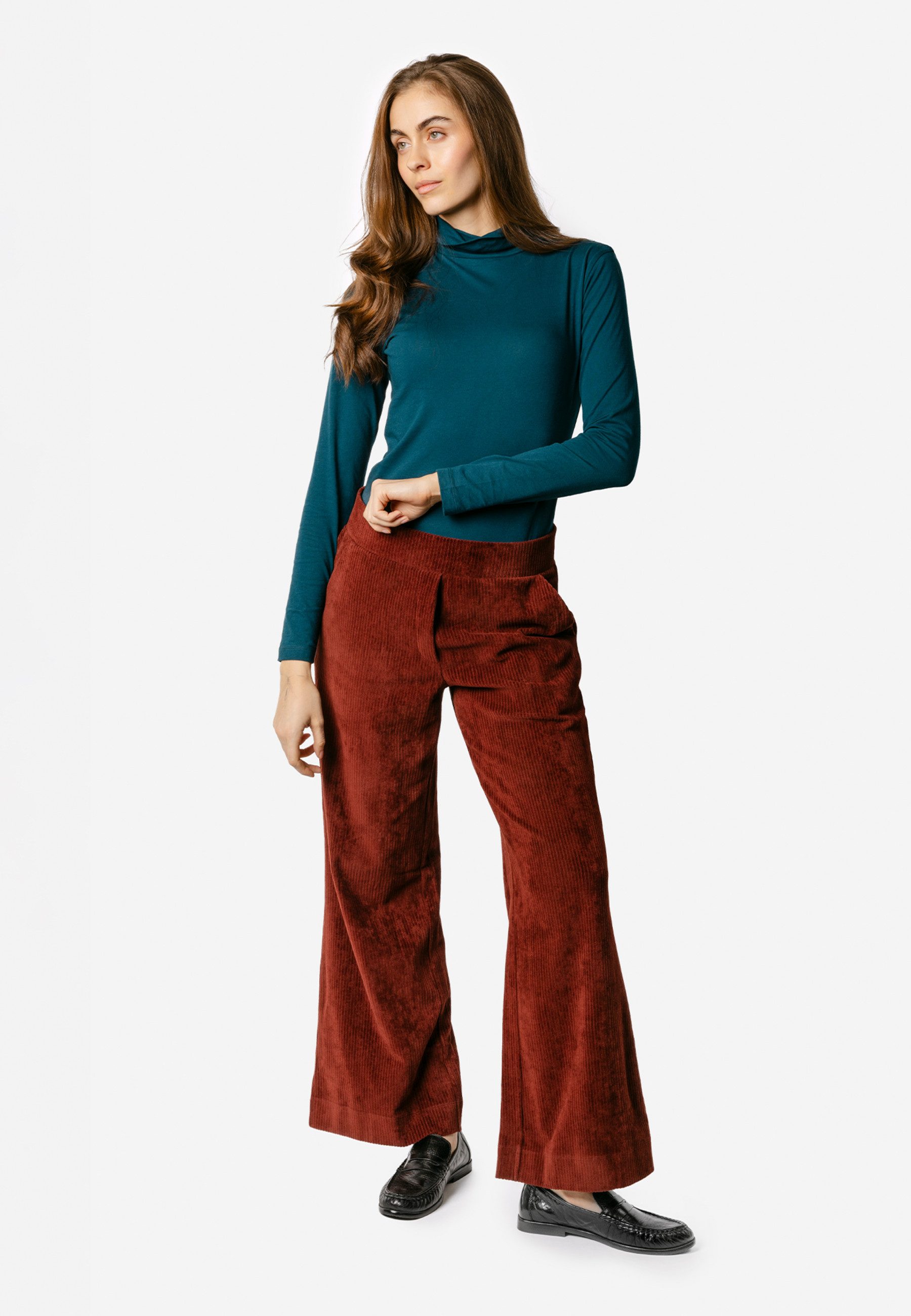 LIVING CRAFTS Rollkragenpullover NIA GOTS zertifiziert
