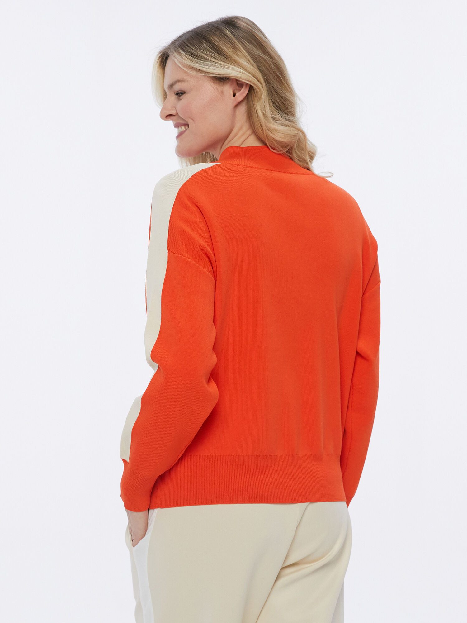 MONACO blue WEEKEND Strickjacke Strickblouson figurumspielend mit aufgesetz günstig online kaufen