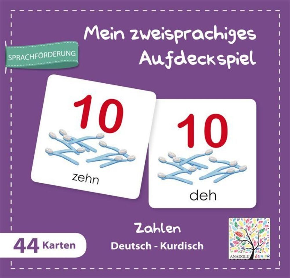 SCHULBUCHVERLAG ANADOLU Spiel Mein zweisprachiges Aufdeckspiel, Zahlen Deutsch-Kurdisch mehr