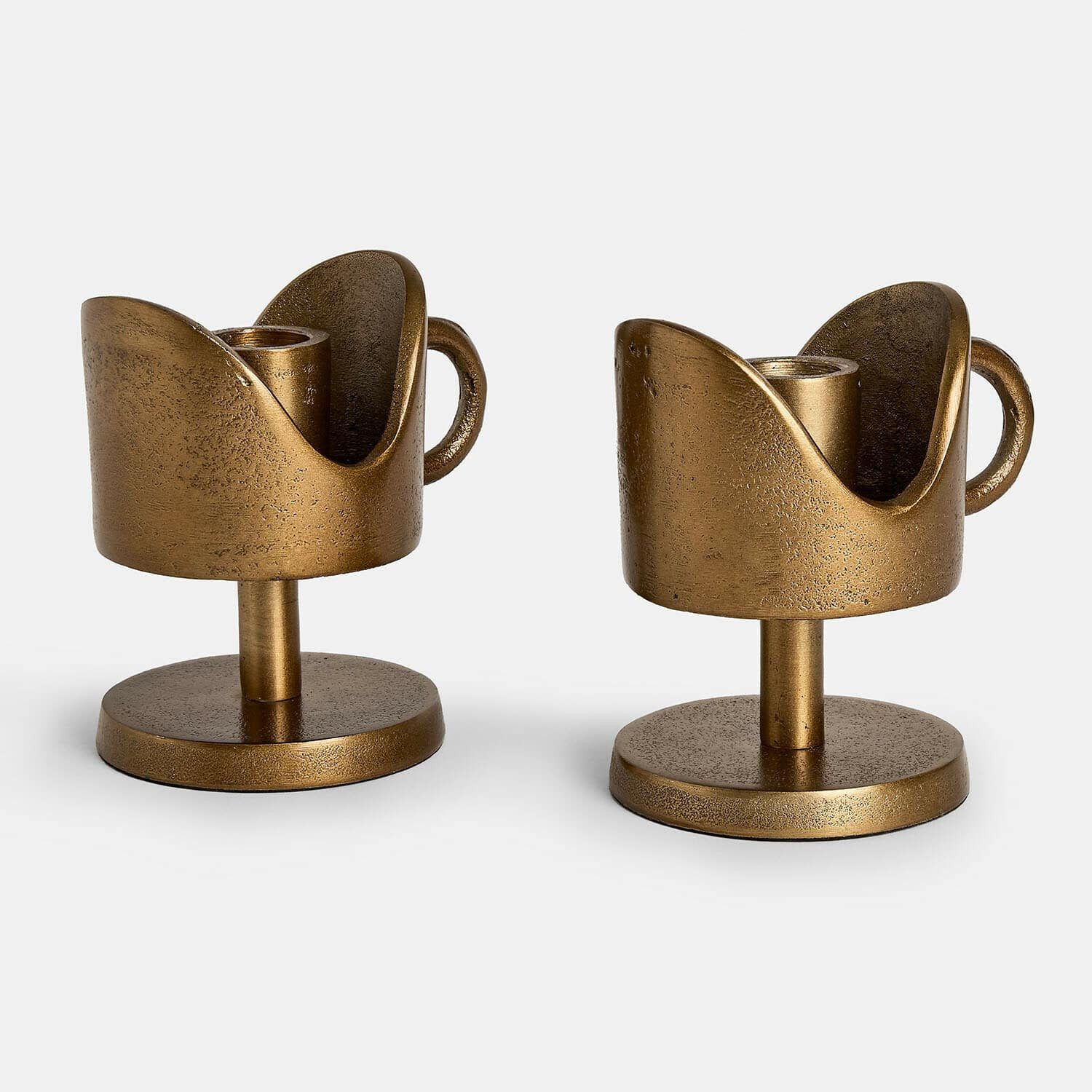 Mirabeau Kerzenständer Kerzenhalter 2er Set Mirodella antikgold