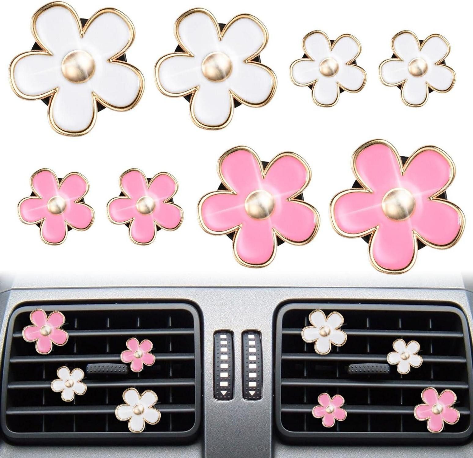 Auto-Fußmatten Auto Diffuser 8 Stück Gänseblümchen Lufterfrischer Vent Clips
