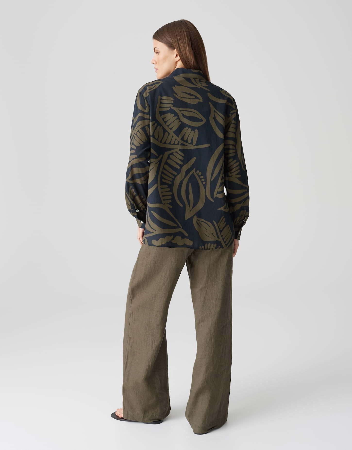 OPUS Langarmbluse FUMINE TROPICAL aus luftiger Baumwolle