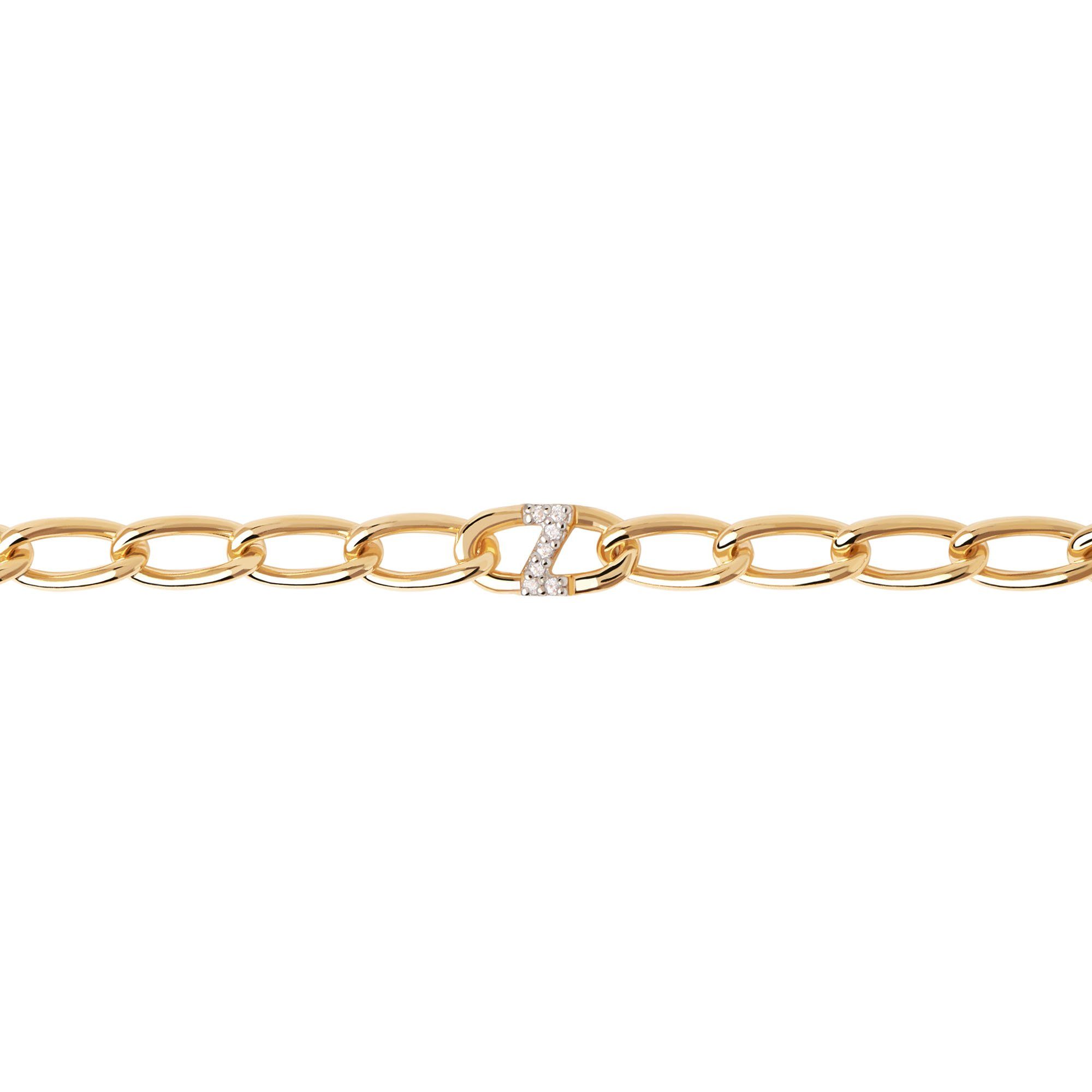 Zirkonia Silber Armband Buchstabe, PDPAOLA paola gold MINI Silberarmband pd 925er mit LETTER