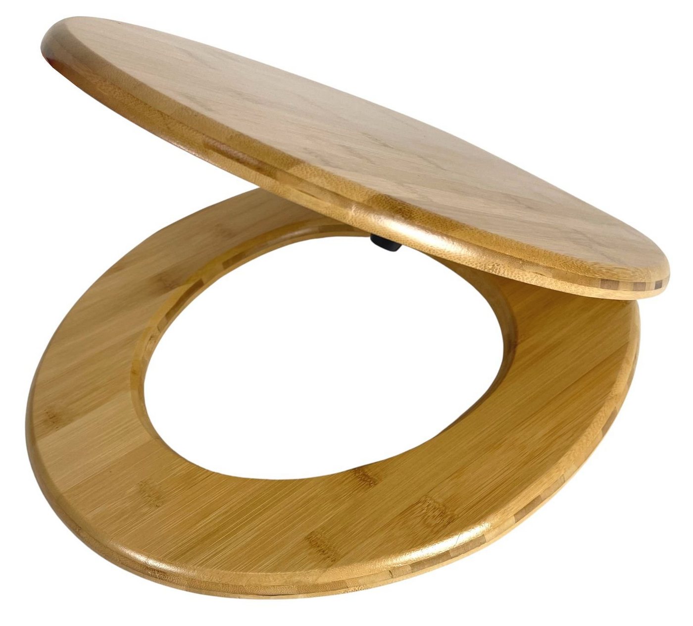 Thumbnail - BURI WC-Sitz WC Sitz aus Bambusholz Toilettendeckel Klodeckel Toilettensitz