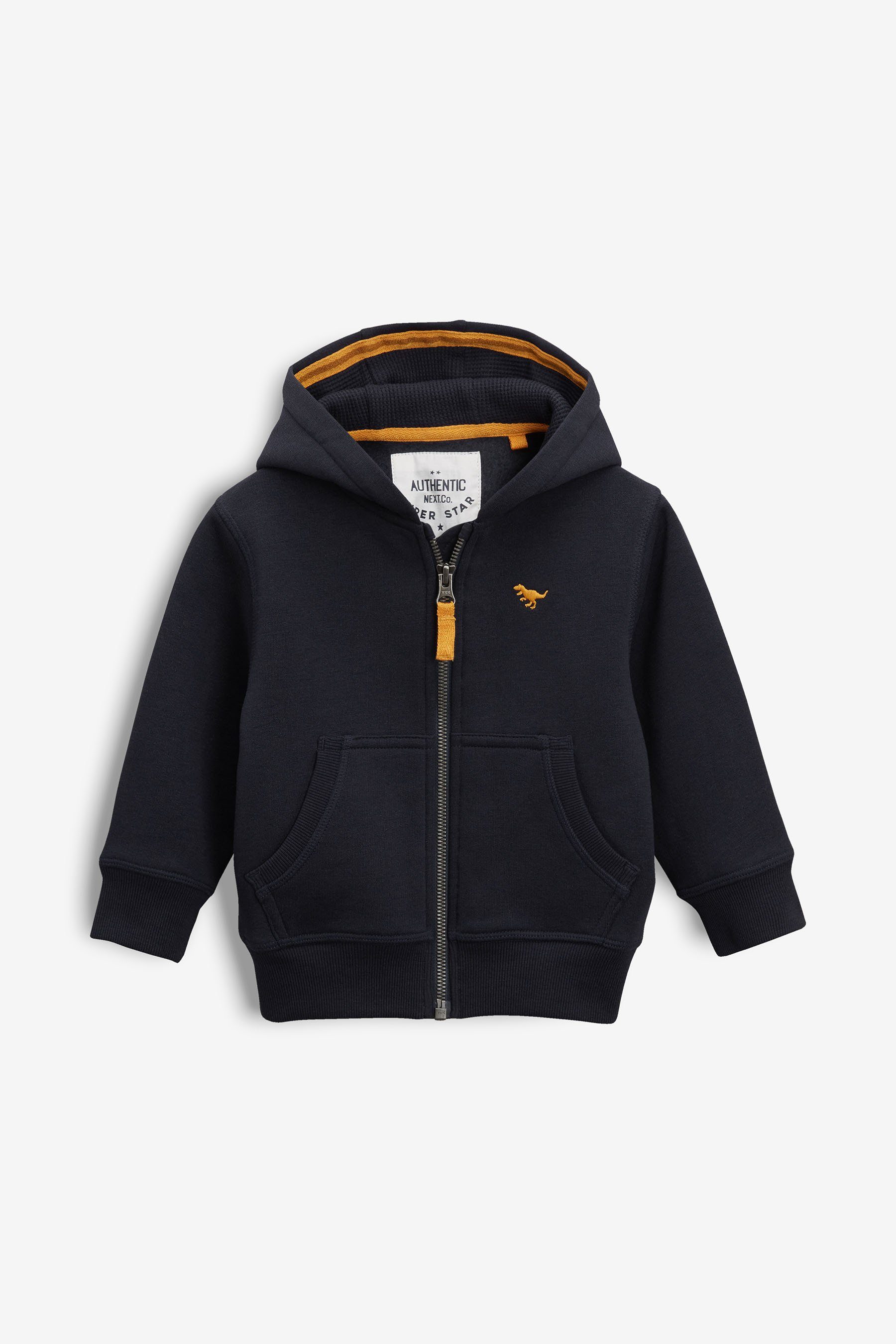 Next Kapuzensweatjacke Basic-Kapuzenjacke (1-tlg) Blue durchgehendem Navy mit