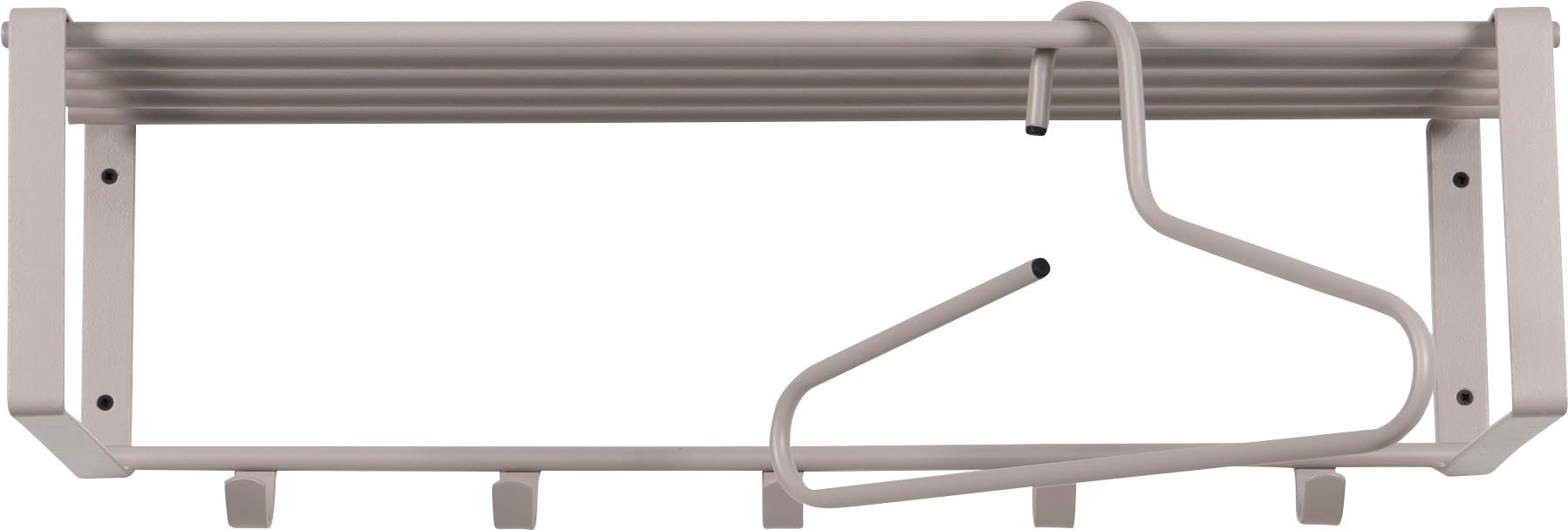 Spinder Design Шкафыleiste REX (1 St), Wandgarderobe aus Stahl mit Hutablage und 5 bzw. 7 Haken