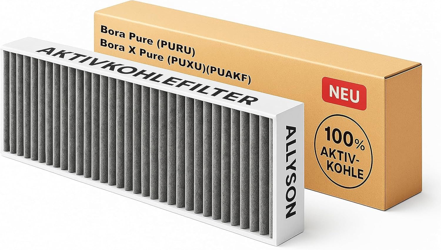 Aktivkohlefilter 1x Aktivkohlefilter PUAKF Filter kompatibel mit Bora Pure (PURU)