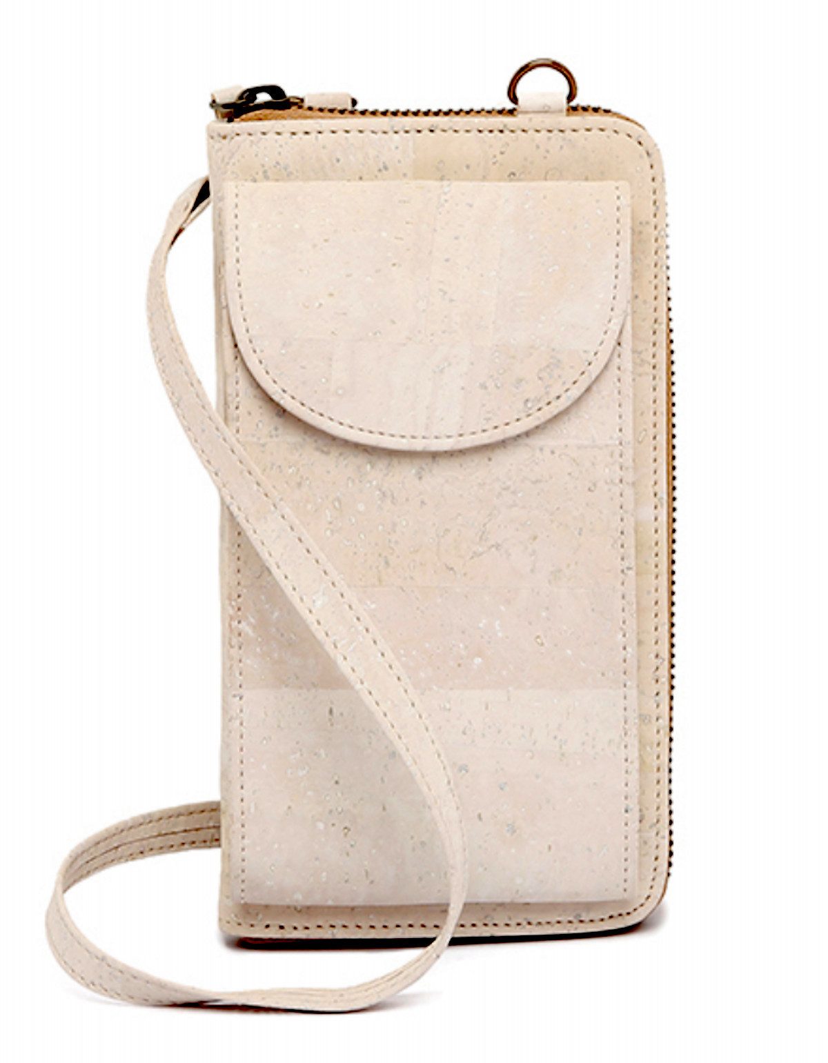 Kork-Deko.de Handytasche Handytasche und Geldbeutel in Einem - weiß