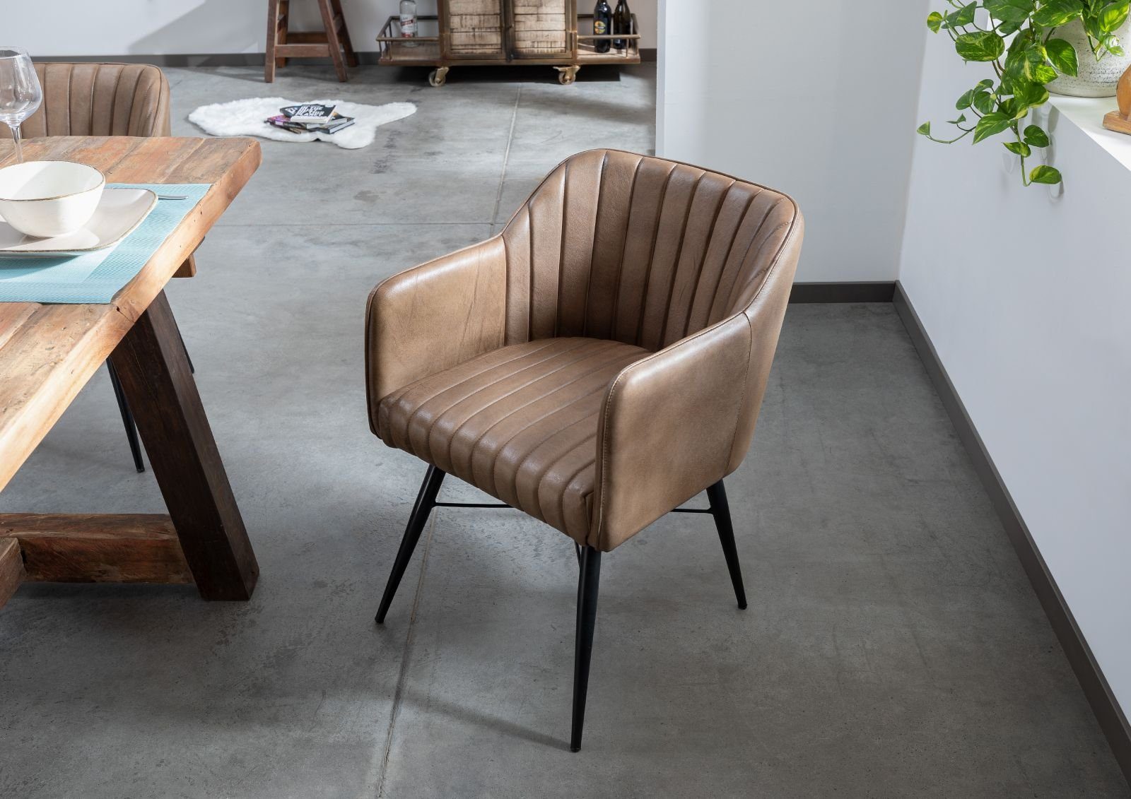 Massivmoebel24 Polsterstuhl IRON LABEL günstig online kaufen