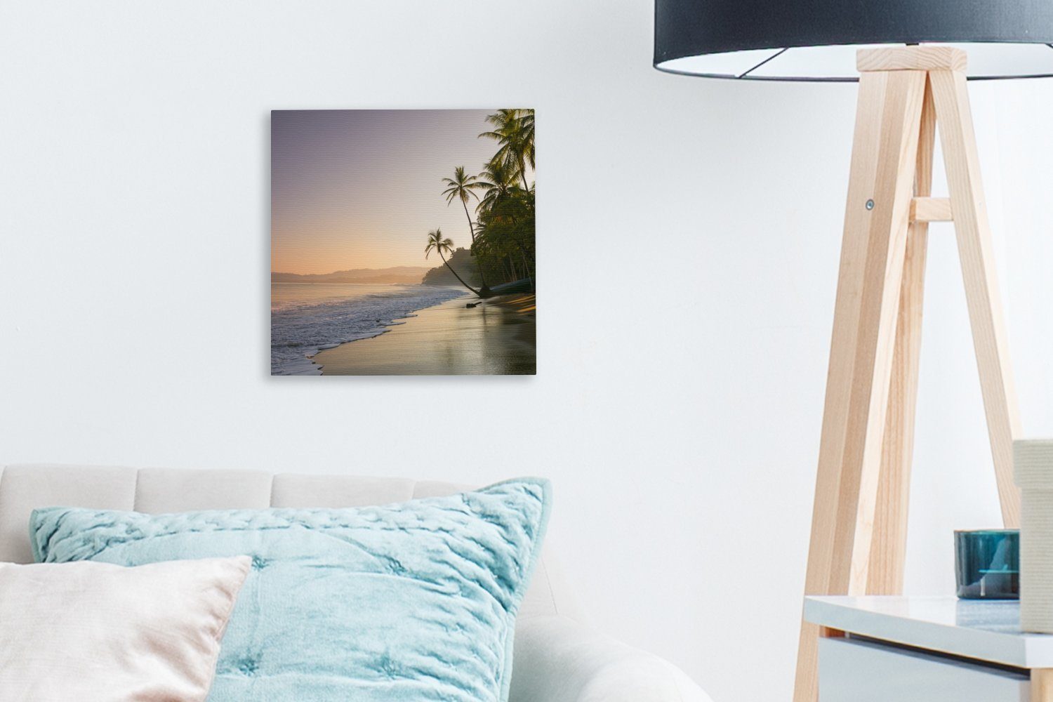 Wohnzimmer - Sonnenuntergang Leinwand Schlafzimmer Tropisch, Strand Leinwandbild - (1 OneMillionCanvasses® St), Bilder für