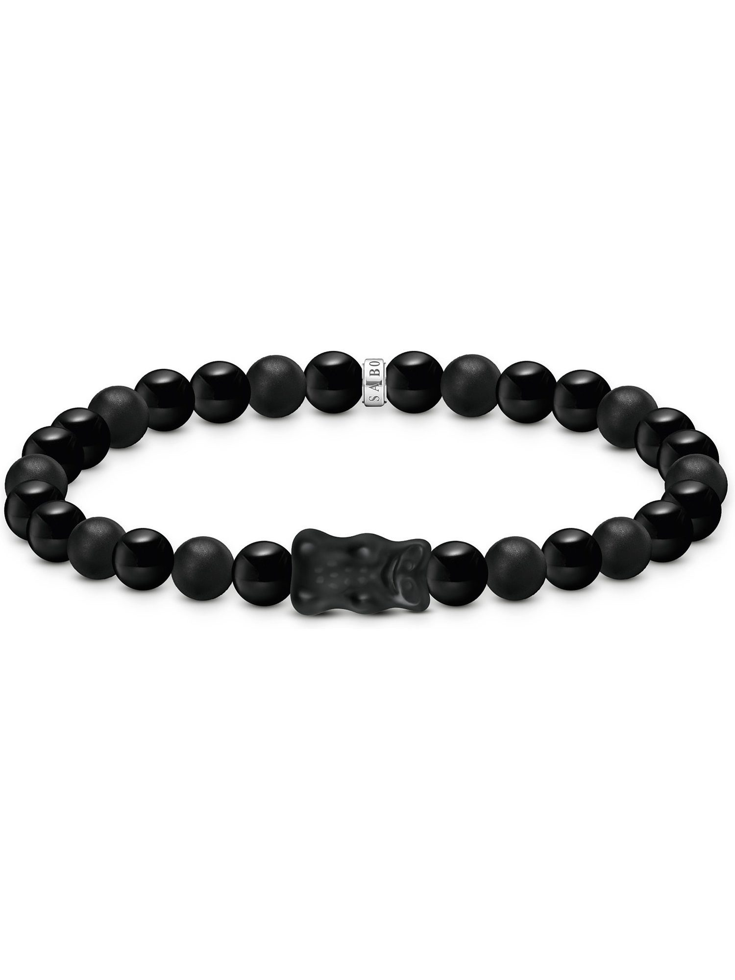 THOMAS SABO Silberarmband Thomas Sabo Damen-Armband 925er Silber Obsidian, Modern