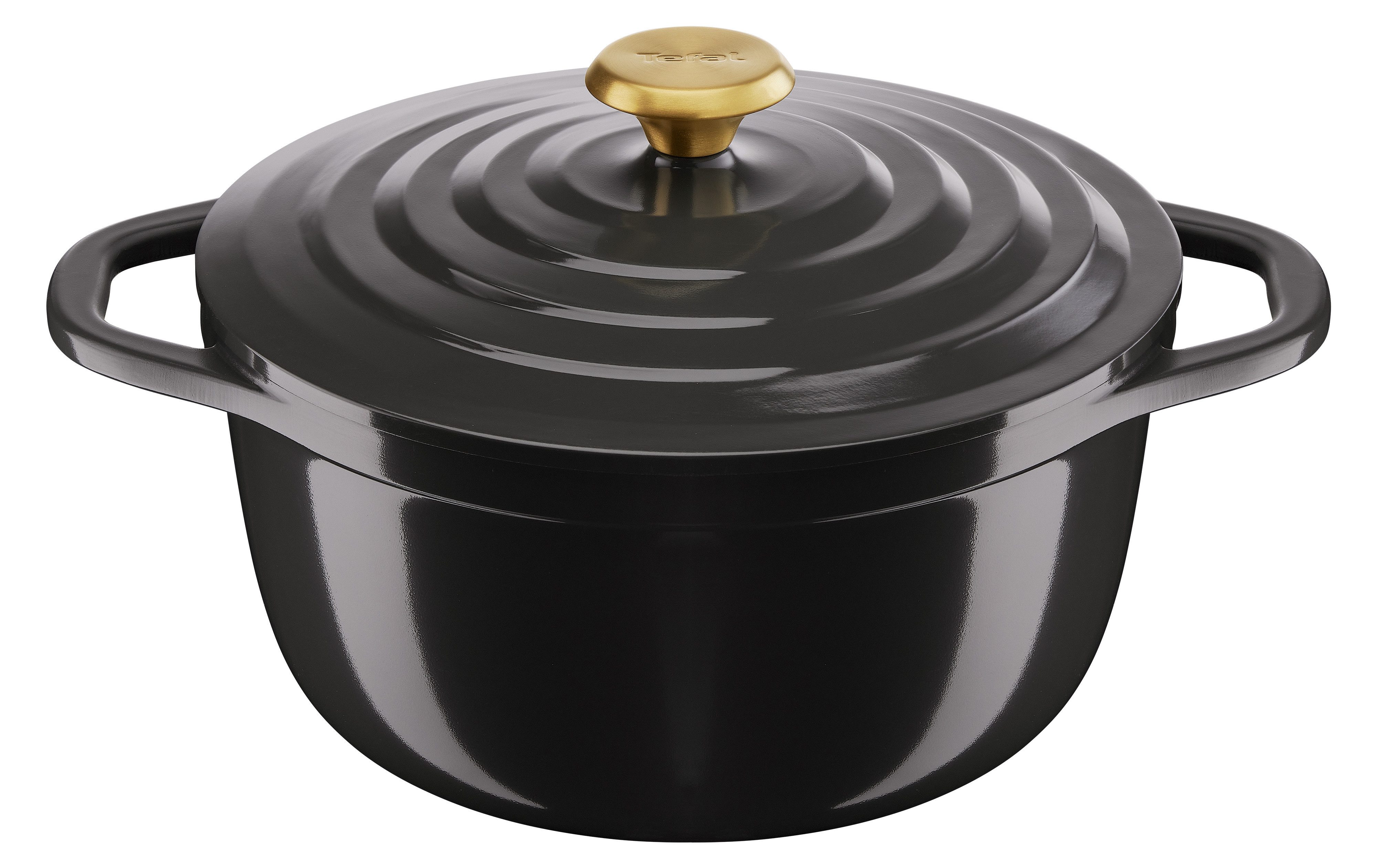 Tefal Kochtopf Air, Aluminiumguss (2-tlg), Keramikversiegelung, Kondensationsdeckel, backofenfest