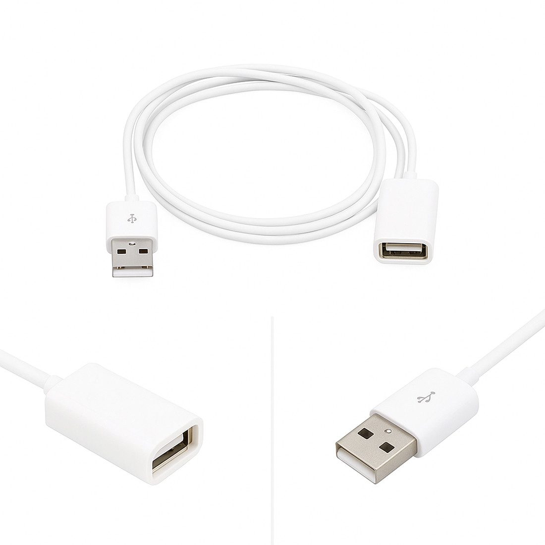 Bolwins G21 USB Verlängerung Kabel Adapter USB Verlängerungskabel USB 2.0 A 1m USB-Kabel, USB Typ-A Stecker, USB Typ-A Buchse (100 cm), USB 2.0, Plug & Play, Bi – Bild 5 von 5