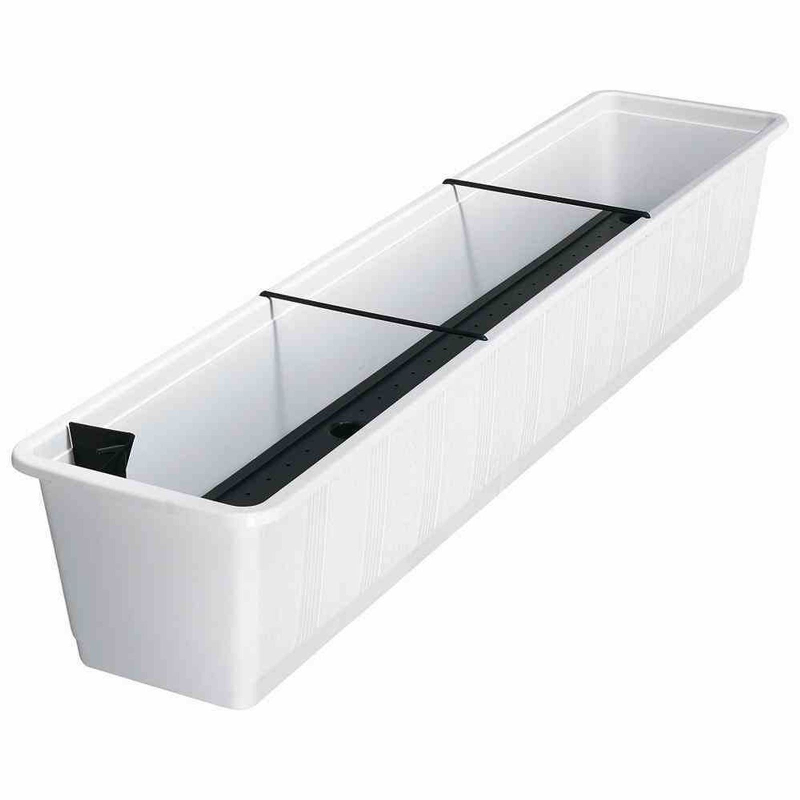 Geli Pflanzkübel Geli Balkonkasten AQUA GREEN Weiß 100 cm mit Bewässerungssystem