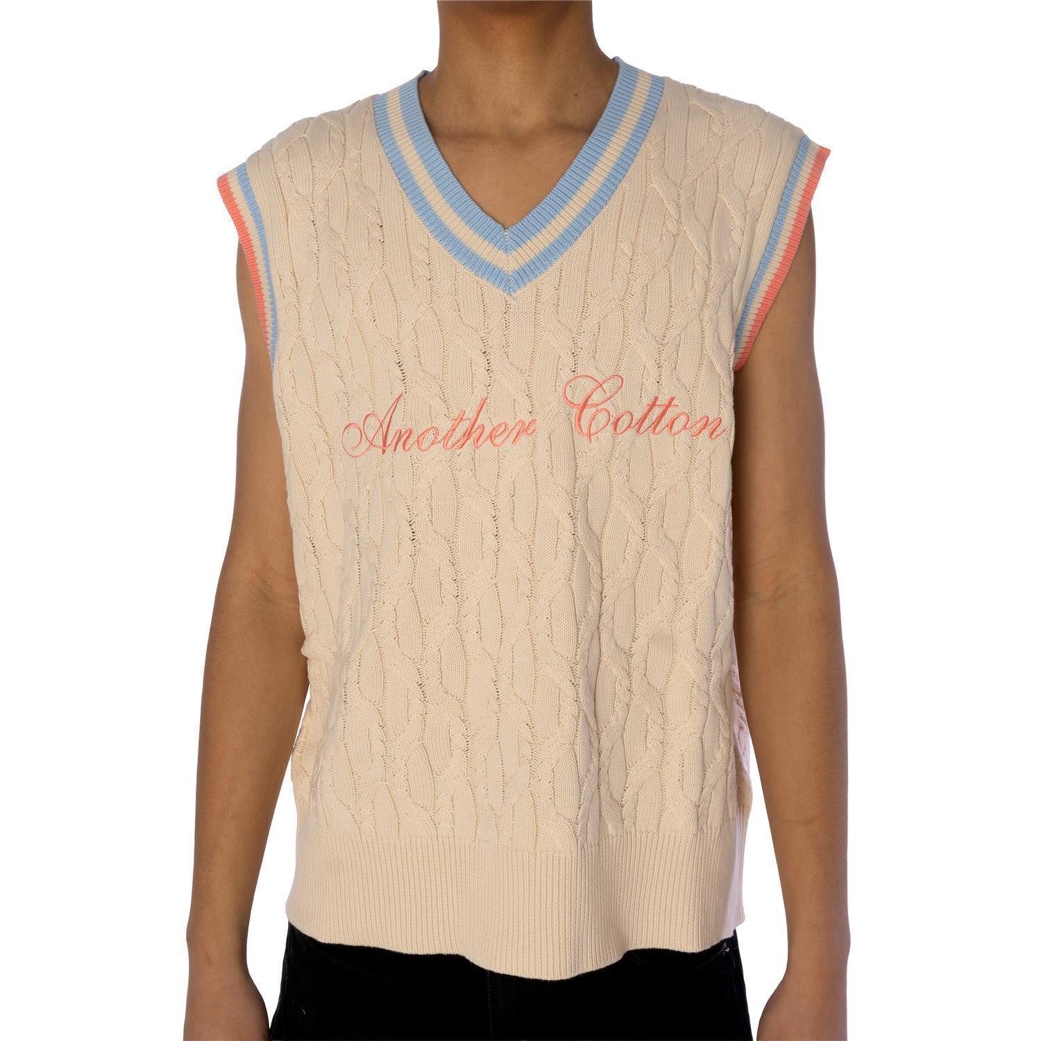 Another Cotton Lab Strickweste Weste Another Cotton Cable Cord Zopfmuster