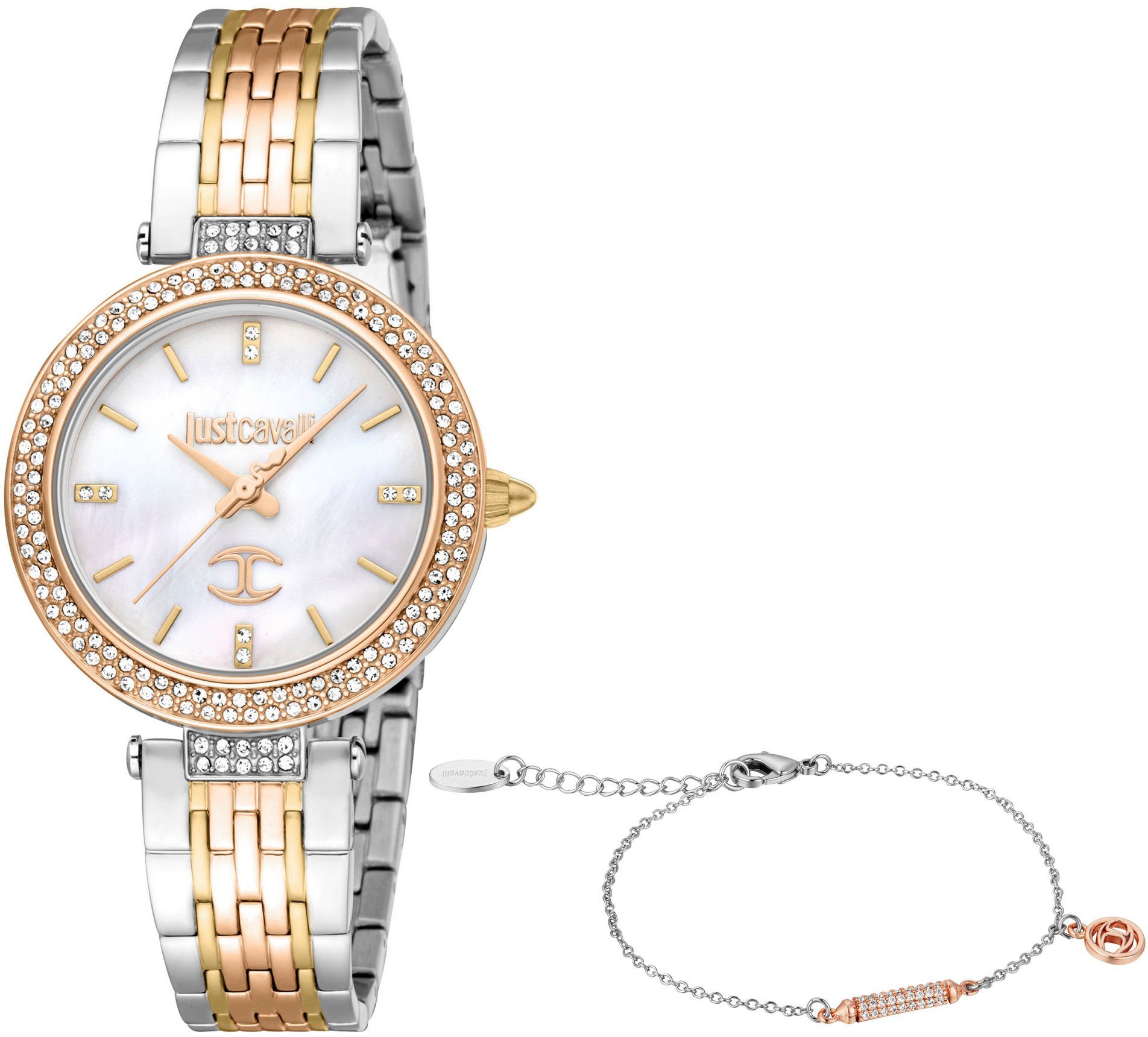 Just Cavalli Time Quarzuhr Savoca, JC1L274M0095, (Set, 2-tlg., mit Armband)