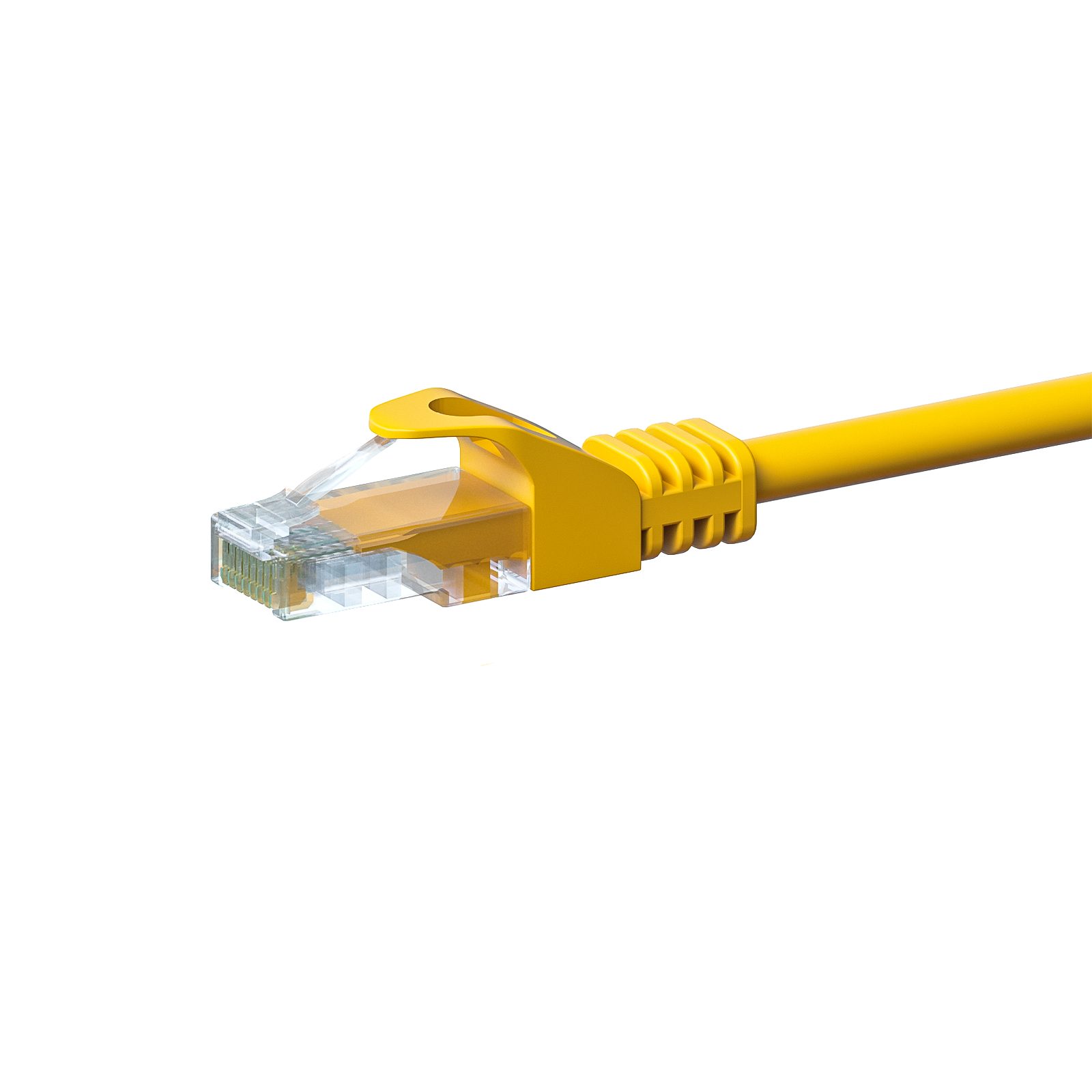 Danicom CAT 5e Netzwerkkabel U/UTP – 0.25 Meter - Gelb - CCA Netzwerkkabel, RJ45, RJ45 (25 cm), Cat5e, CCA