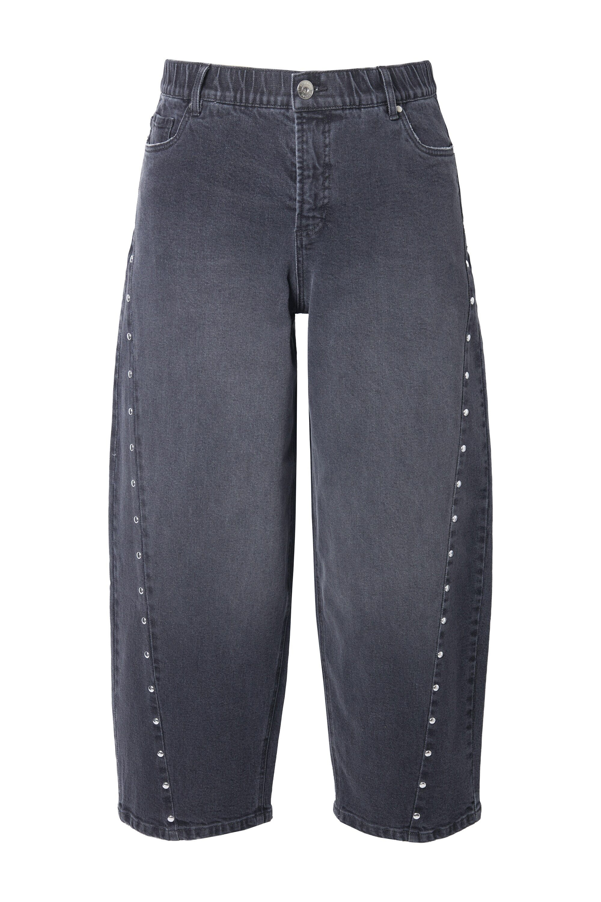 Studio Untold Regular-fit-Jeans Barrel-Jeans Wide Ballon Legs High Waist